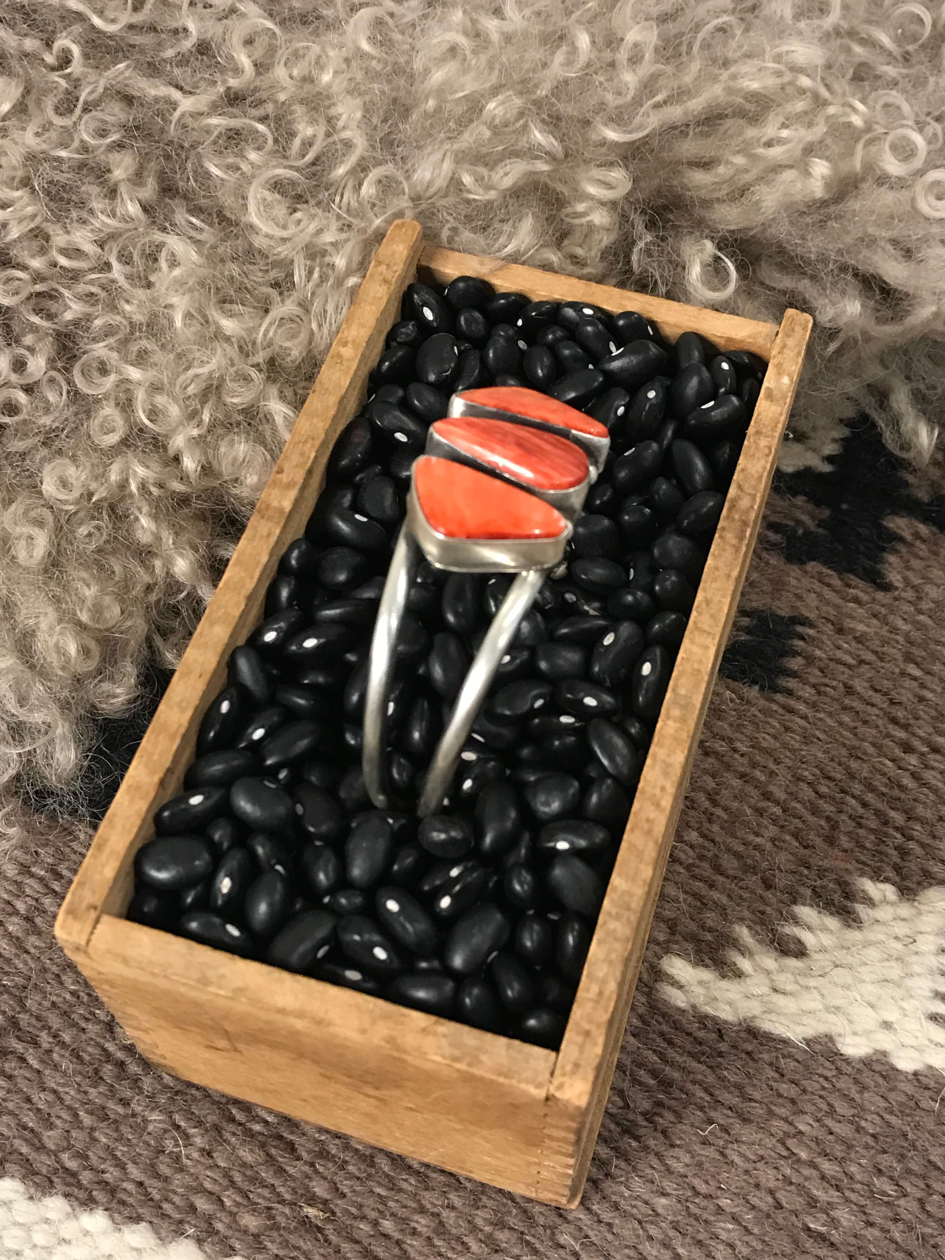 The Triple Stone Cuff, 12-Bracelets & Cuffs-Calli Co., Turquoise and Silver Jewelry, Native American Handmade, Zuni Tribe, Navajo Tribe, Brock Texas