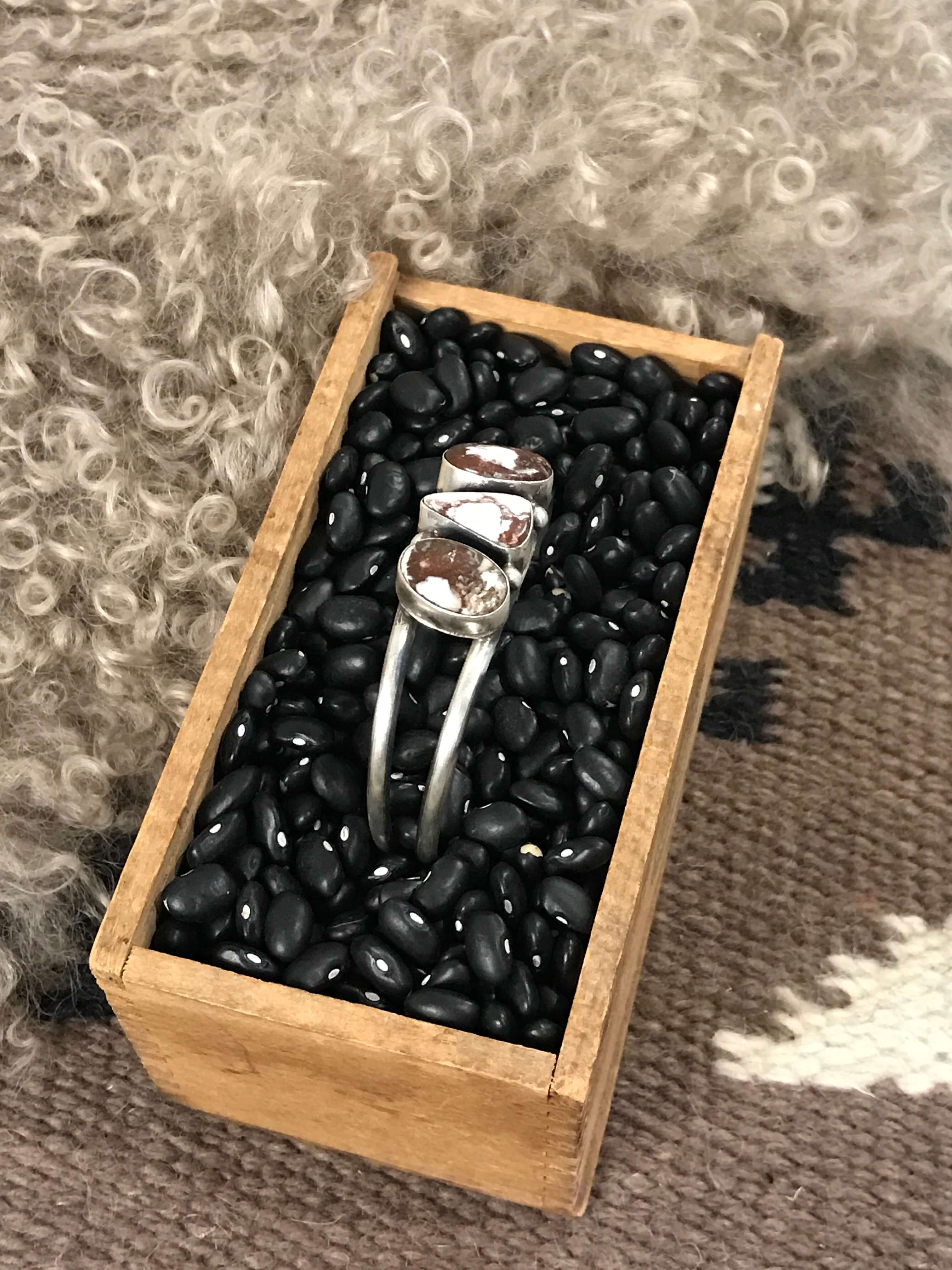 The Triple Stone Cuff, 13-Bracelets & Cuffs-Calli Co., Turquoise and Silver Jewelry, Native American Handmade, Zuni Tribe, Navajo Tribe, Brock Texas