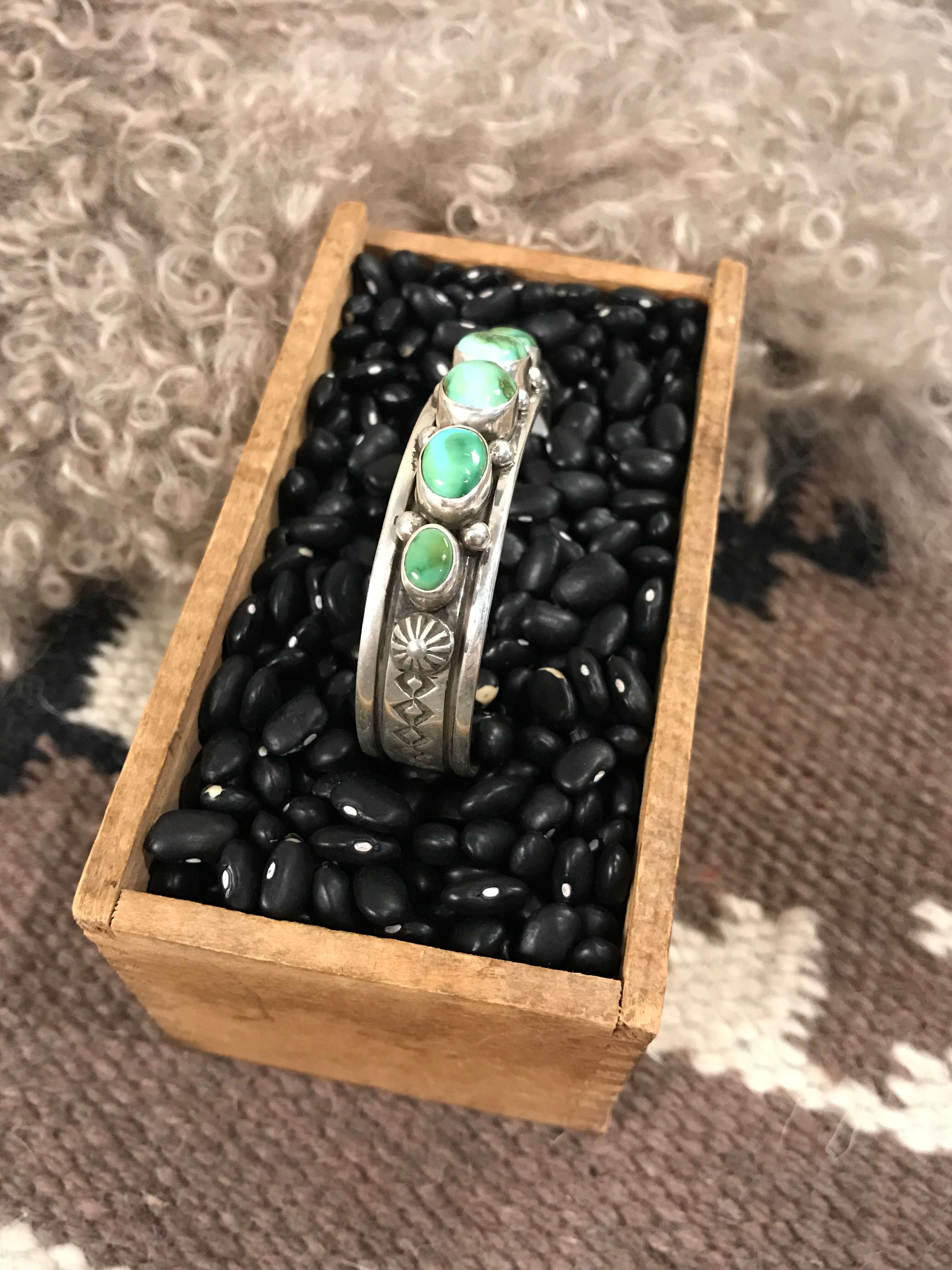 The Lowake Cuff-Bracelets & Cuffs-Calli Co., Turquoise and Silver Jewelry, Native American Handmade, Zuni Tribe, Navajo Tribe, Brock Texas