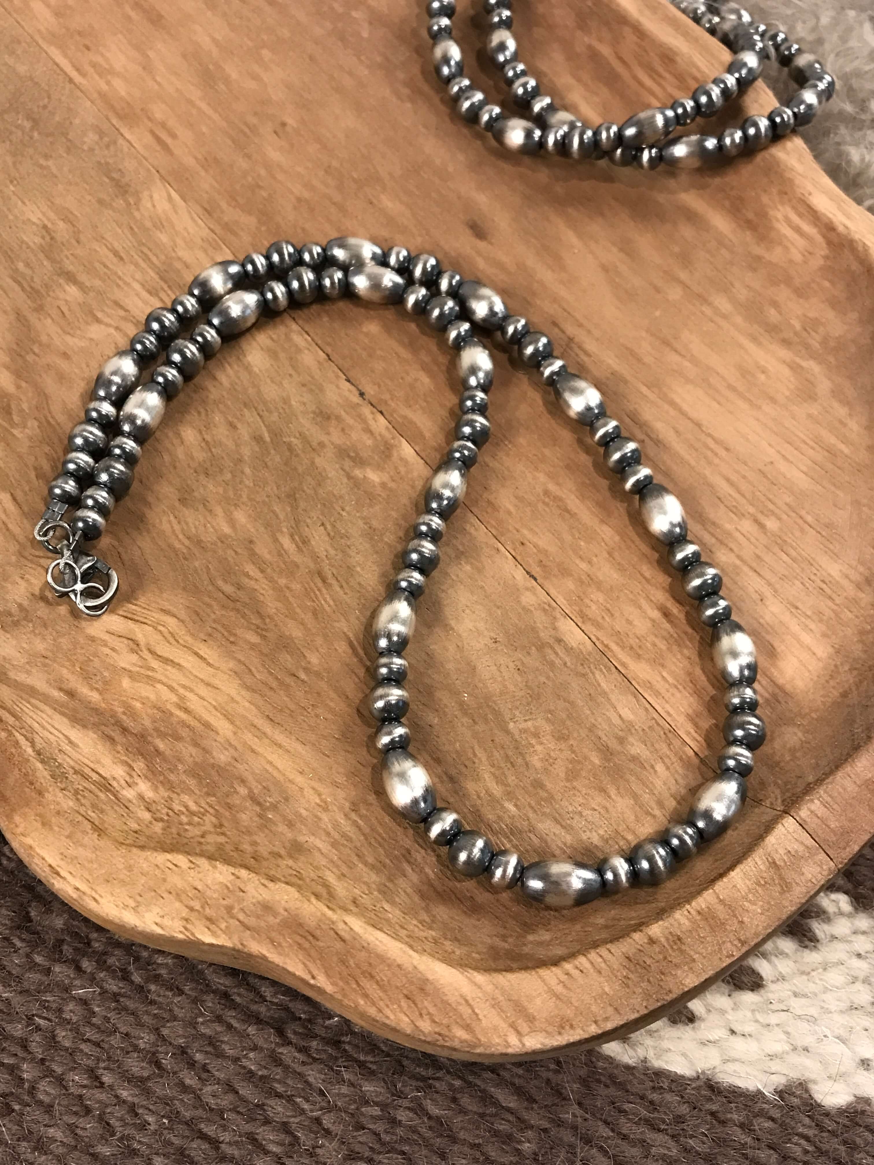 The Shiloh Necklace, 17"-Necklaces-Calli Co., Turquoise and Silver Jewelry, Native American Handmade, Zuni Tribe, Navajo Tribe, Brock Texas