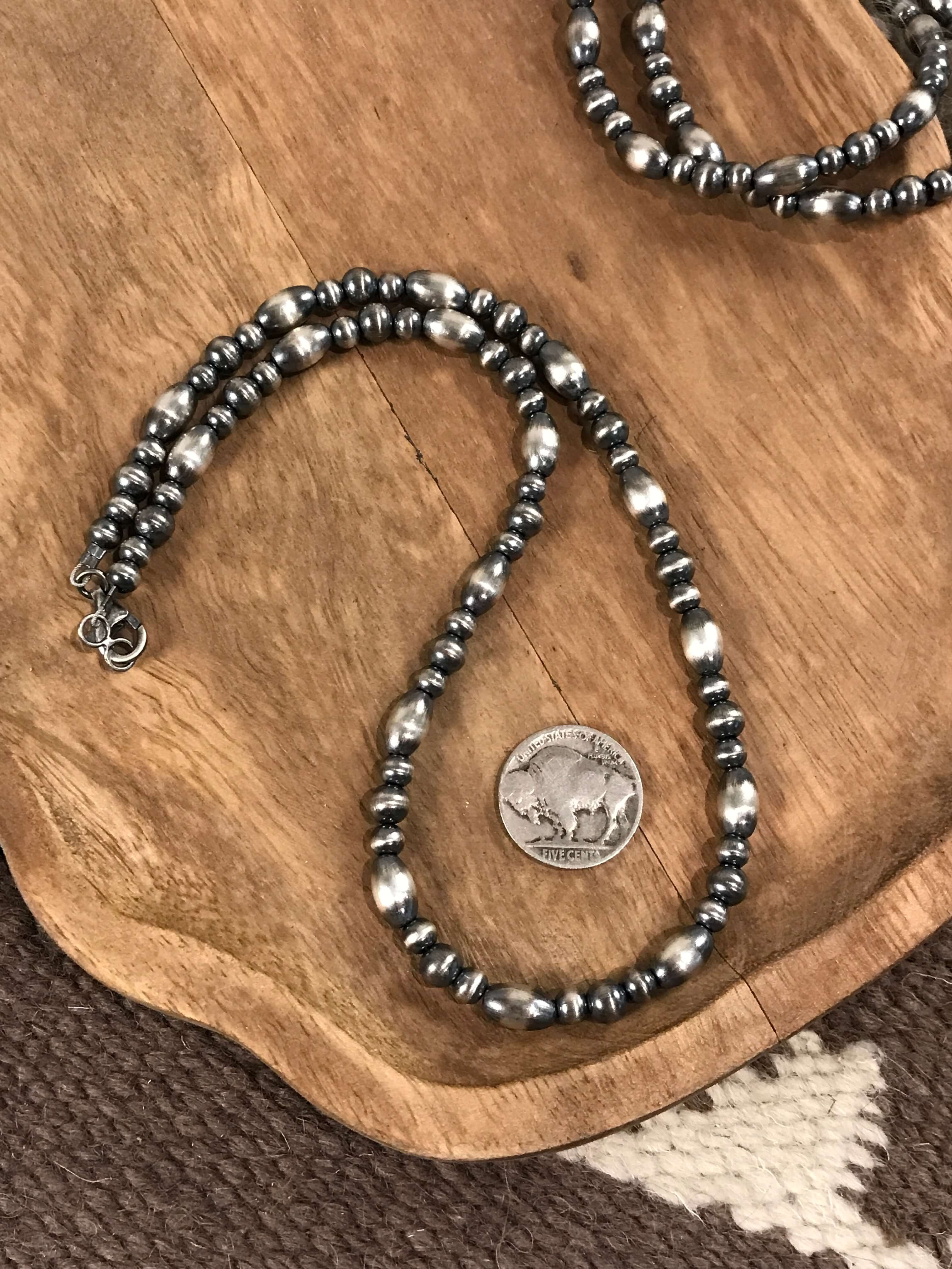 The Shiloh Necklace, 17"-Necklaces-Calli Co., Turquoise and Silver Jewelry, Native American Handmade, Zuni Tribe, Navajo Tribe, Brock Texas