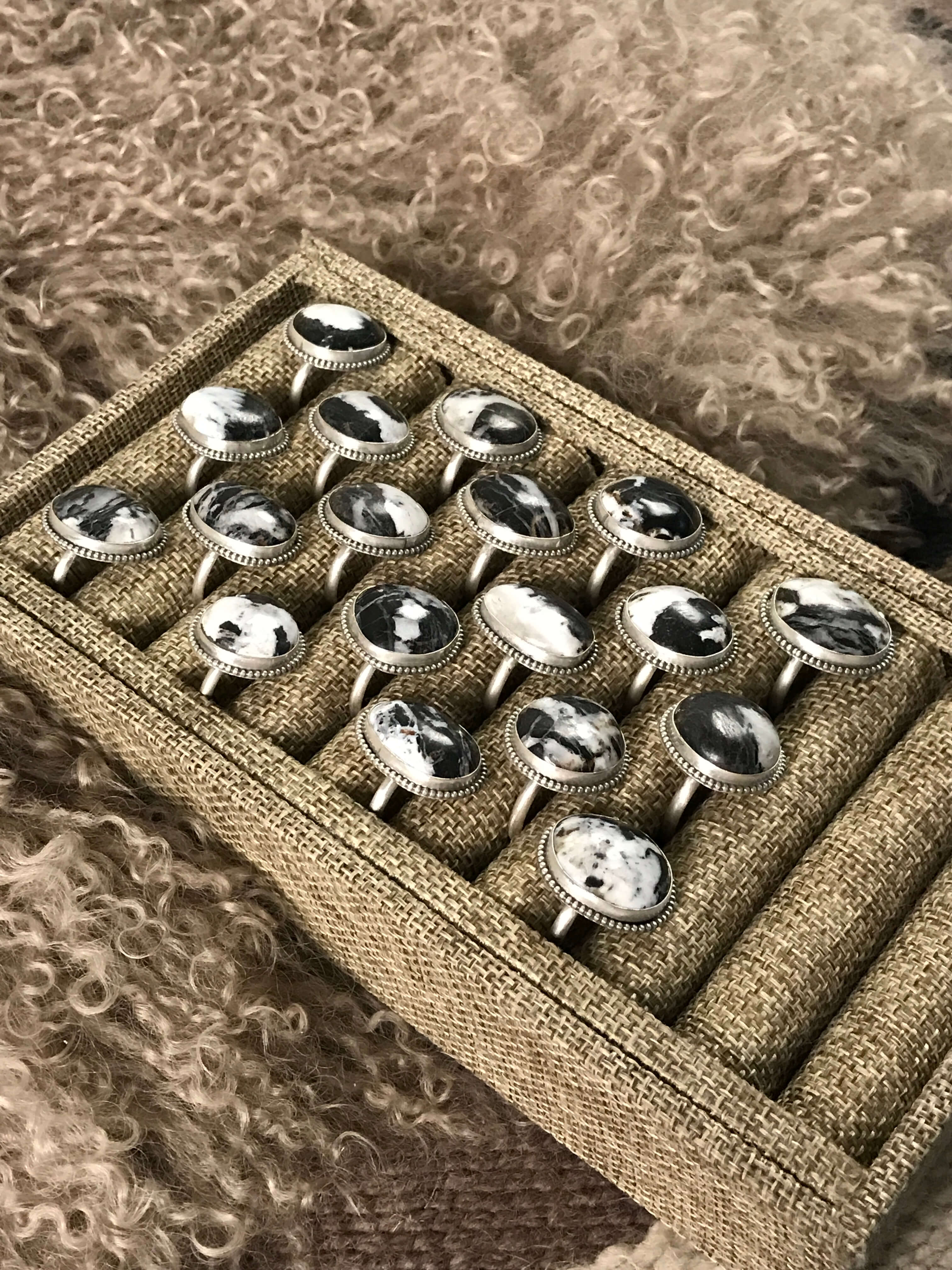 The Kent Rings-Rings-Calli Co., Turquoise and Silver Jewelry, Native American Handmade, Zuni Tribe, Navajo Tribe, Brock Texas