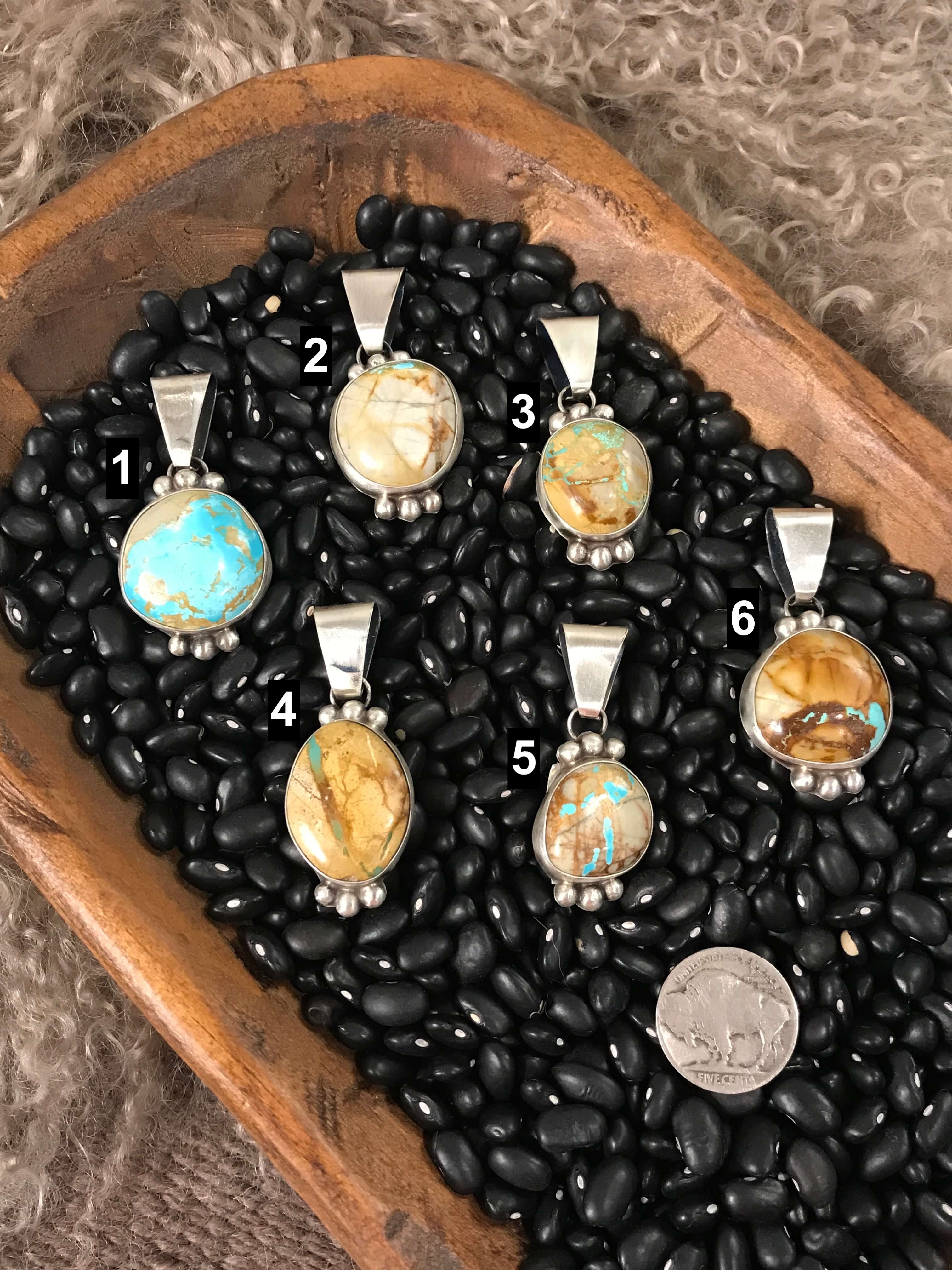 The Klayton Pendants-Pendants-Calli Co., Turquoise and Silver Jewelry, Native American Handmade, Zuni Tribe, Navajo Tribe, Brock Texas