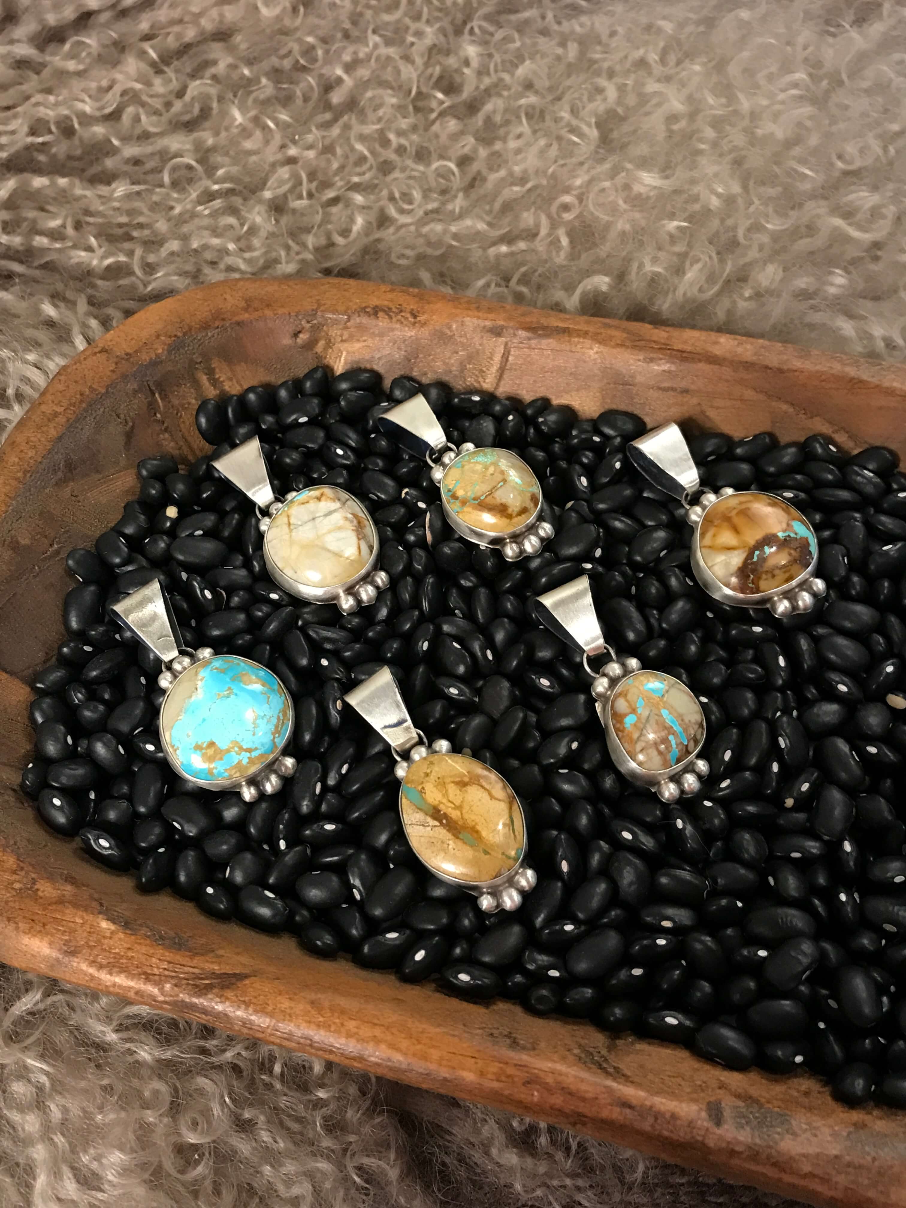 The Klayton Pendants-Pendants-Calli Co., Turquoise and Silver Jewelry, Native American Handmade, Zuni Tribe, Navajo Tribe, Brock Texas