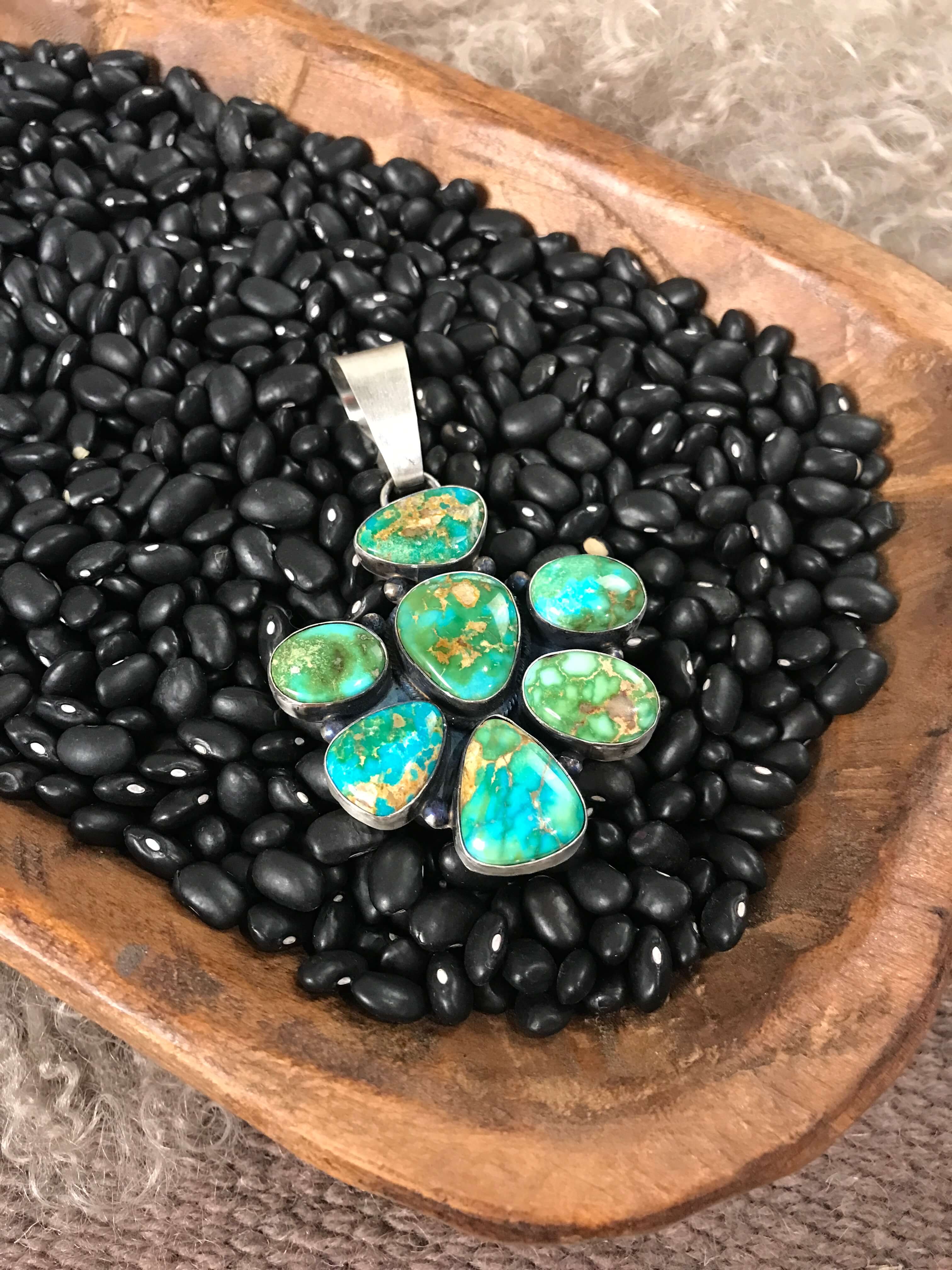 The Cumberland Pendant-Pendants-Calli Co., Turquoise and Silver Jewelry, Native American Handmade, Zuni Tribe, Navajo Tribe, Brock Texas