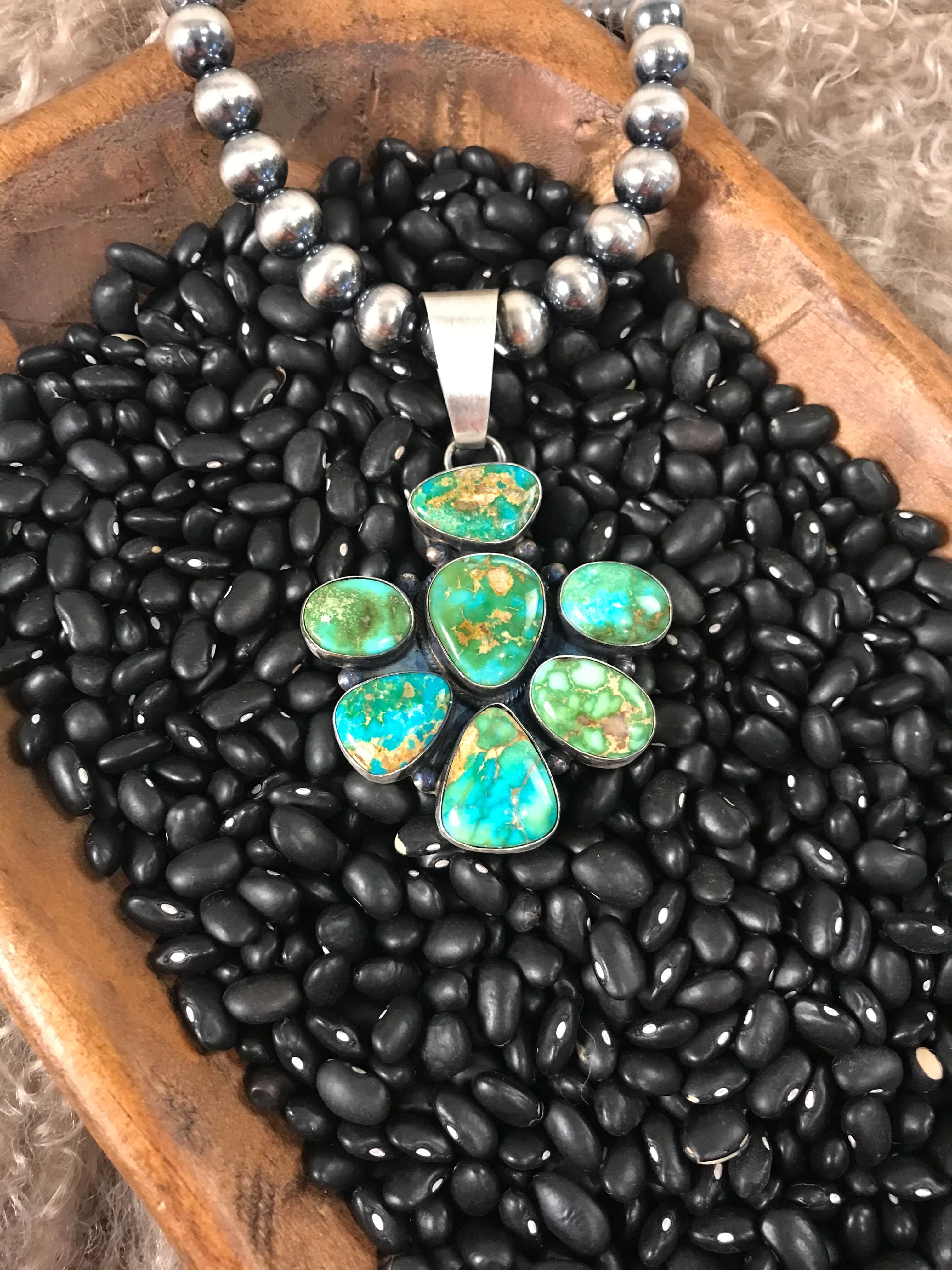 The Cumberland Pendant-Pendants-Calli Co., Turquoise and Silver Jewelry, Native American Handmade, Zuni Tribe, Navajo Tribe, Brock Texas