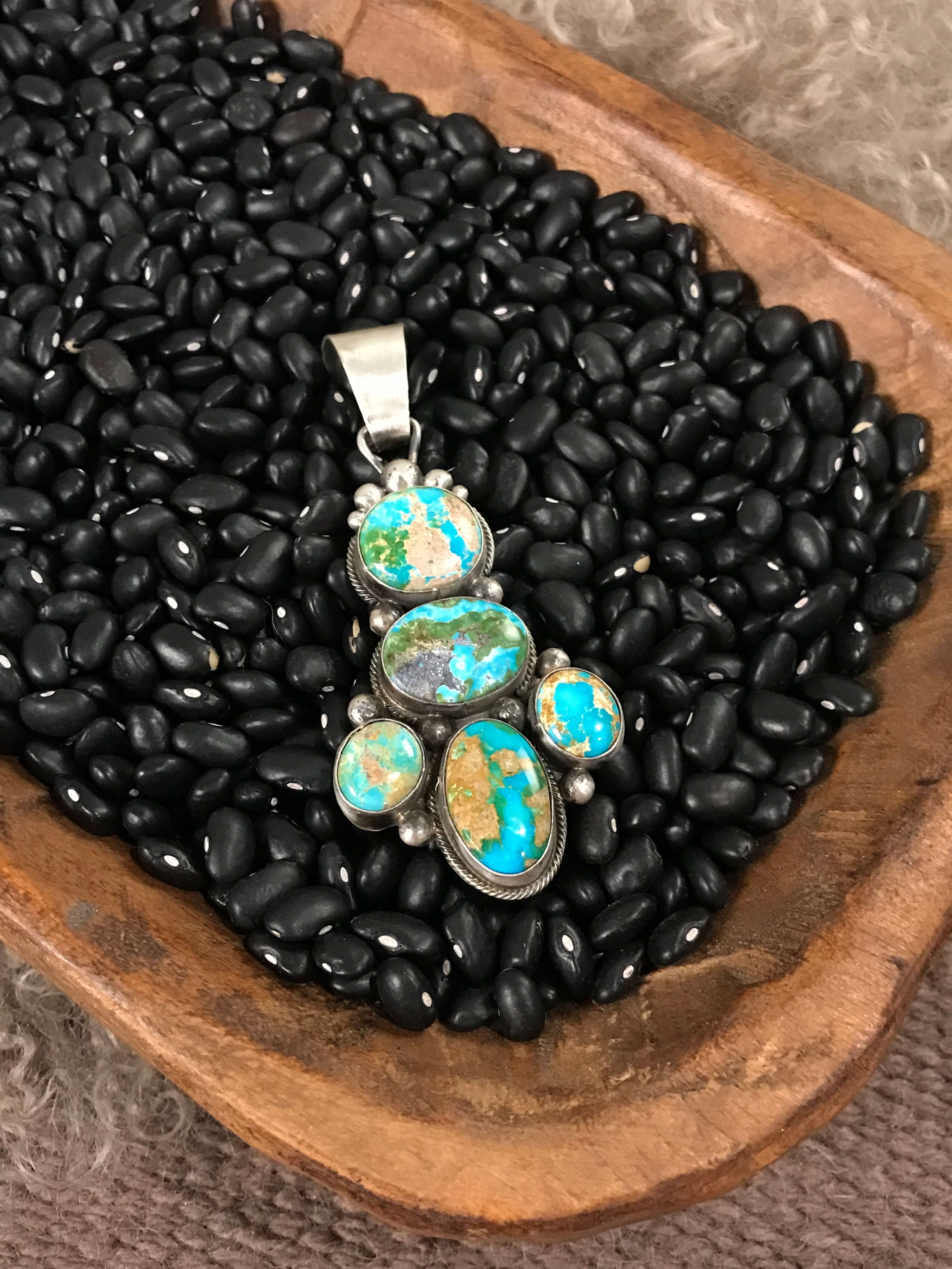 The Luckley Pendant-Pendants-Calli Co., Turquoise and Silver Jewelry, Native American Handmade, Zuni Tribe, Navajo Tribe, Brock Texas