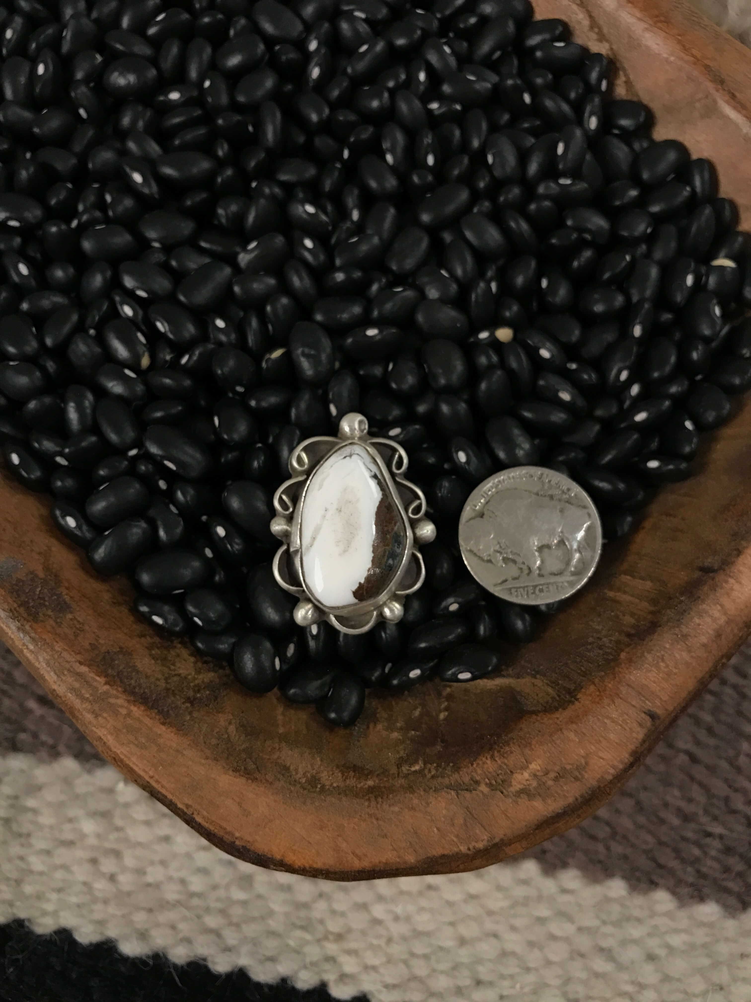 The Byrne Ring, Sz. 7.5-Rings-Calli Co., Turquoise and Silver Jewelry, Native American Handmade, Zuni Tribe, Navajo Tribe, Brock Texas