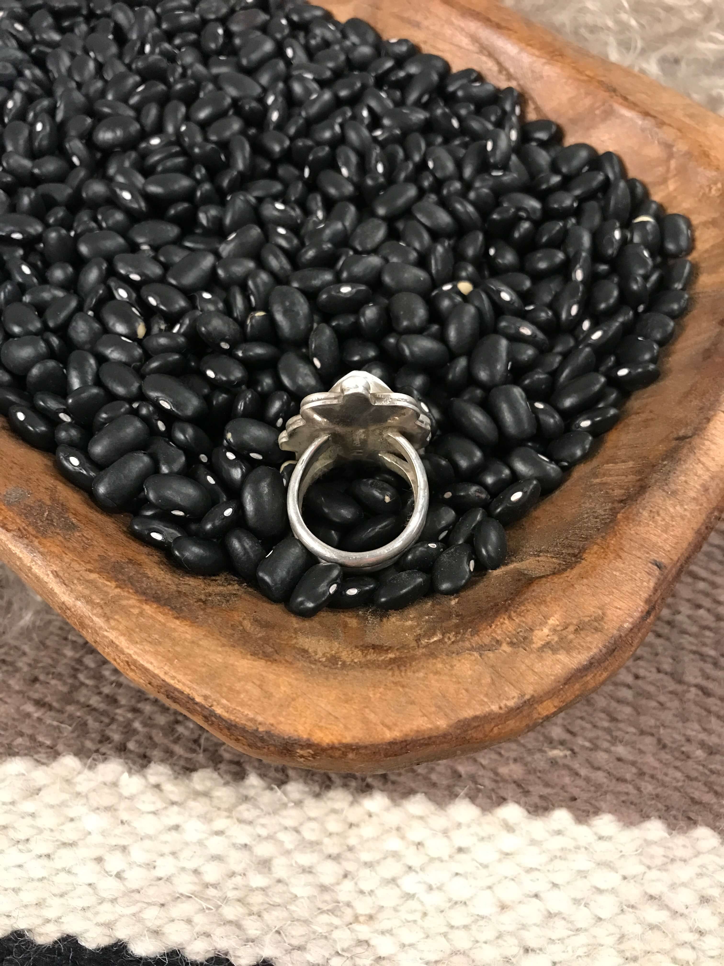 The Byrne Ring, Sz. 7.5-Rings-Calli Co., Turquoise and Silver Jewelry, Native American Handmade, Zuni Tribe, Navajo Tribe, Brock Texas