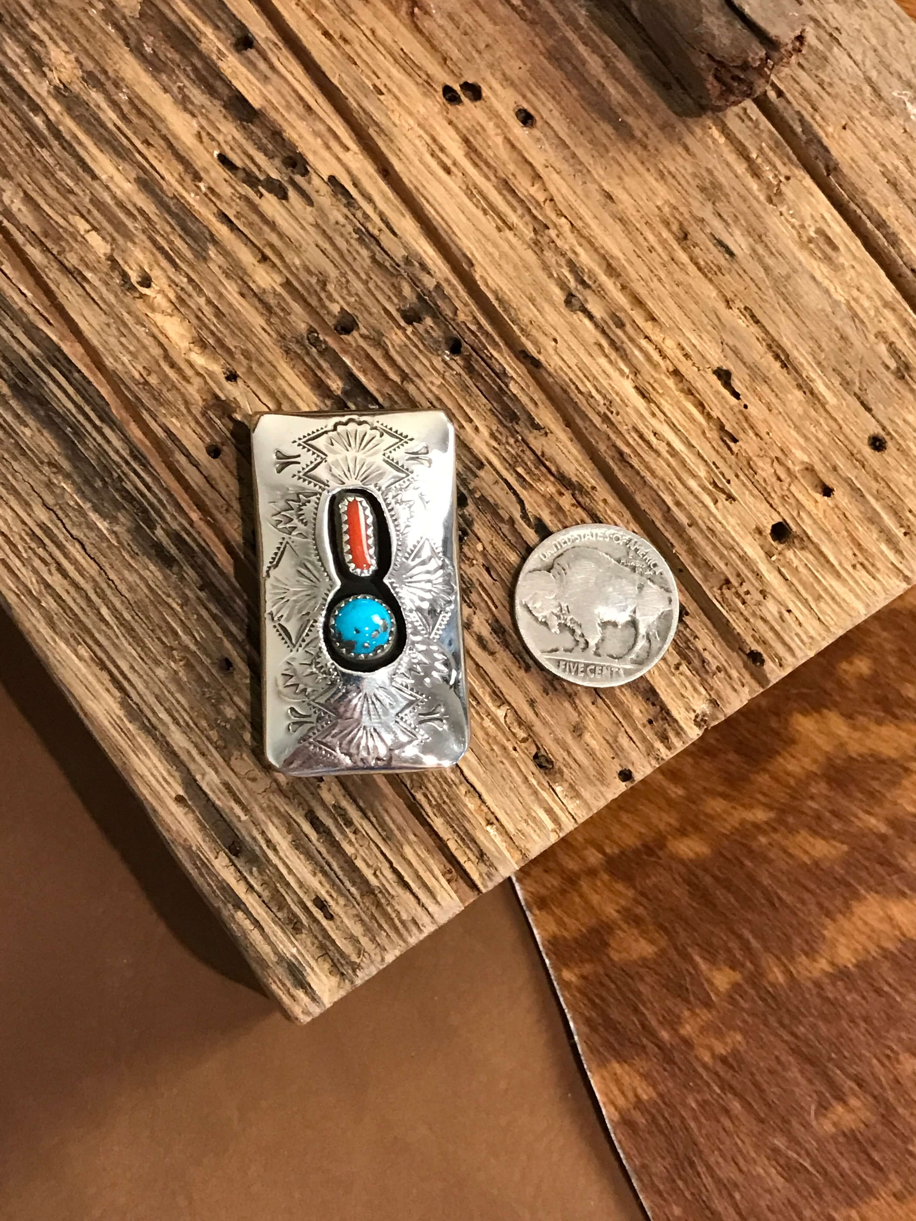 The Red Mesa Money Clip-Miscellaneous-Calli Co., Turquoise and Silver Jewelry, Native American Handmade, Zuni Tribe, Navajo Tribe, Brock Texas