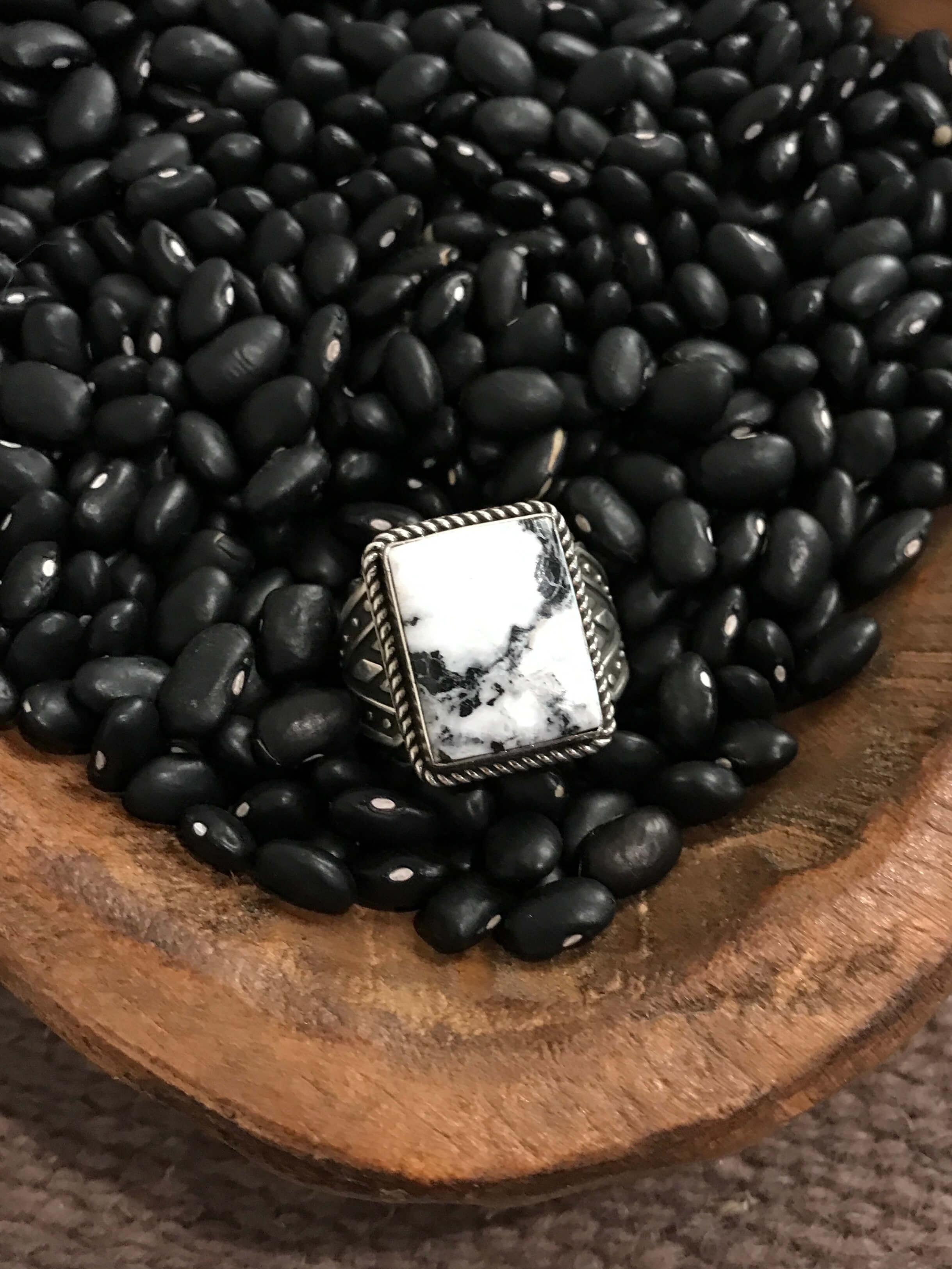 The Willa De Sol Ring, Sz 11.5-Rings-Calli Co., Turquoise and Silver Jewelry, Native American Handmade, Zuni Tribe, Navajo Tribe, Brock Texas