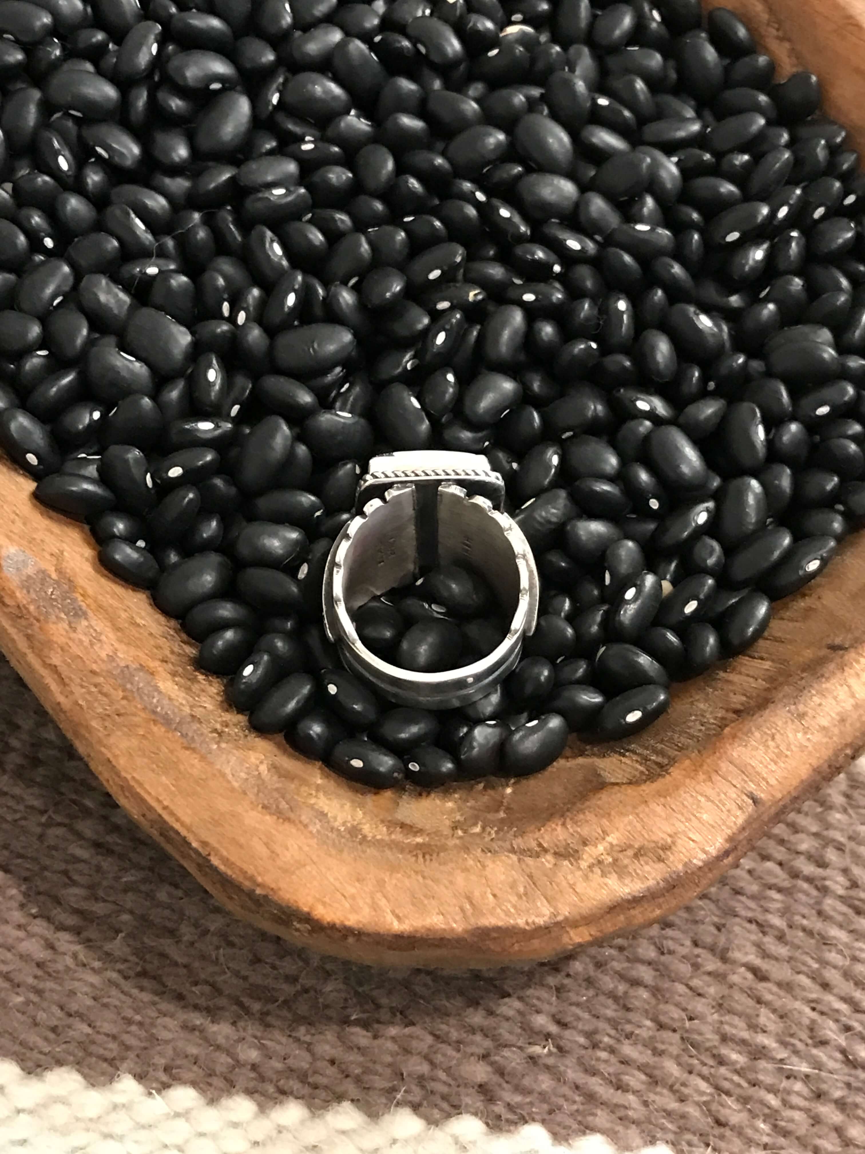 The Willa De Sol Ring, Sz 11.5-Rings-Calli Co., Turquoise and Silver Jewelry, Native American Handmade, Zuni Tribe, Navajo Tribe, Brock Texas