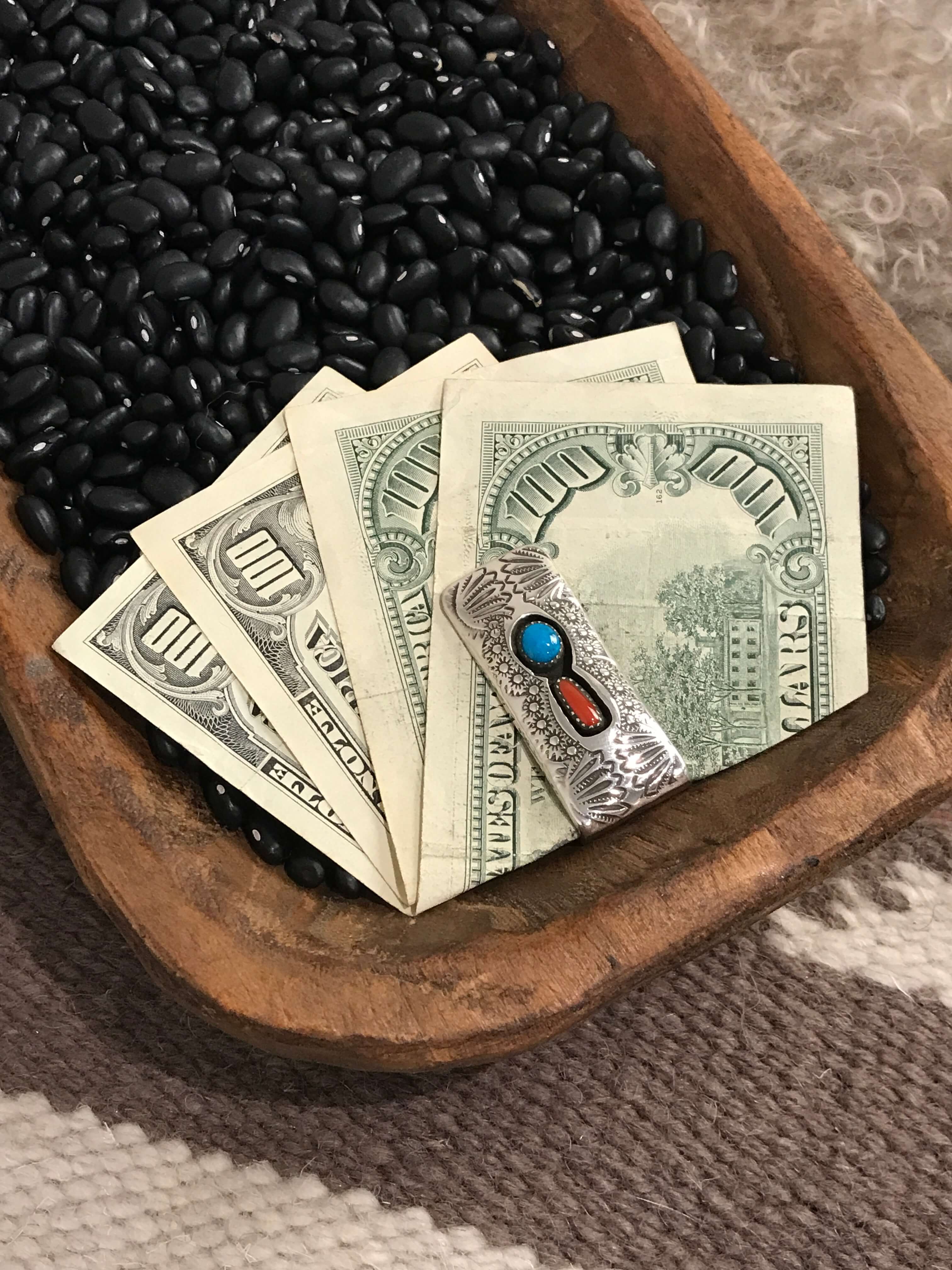 The Minnewaukan Money Clip, 2-Miscellaneous-Calli Co., Turquoise and Silver Jewelry, Native American Handmade, Zuni Tribe, Navajo Tribe, Brock Texas