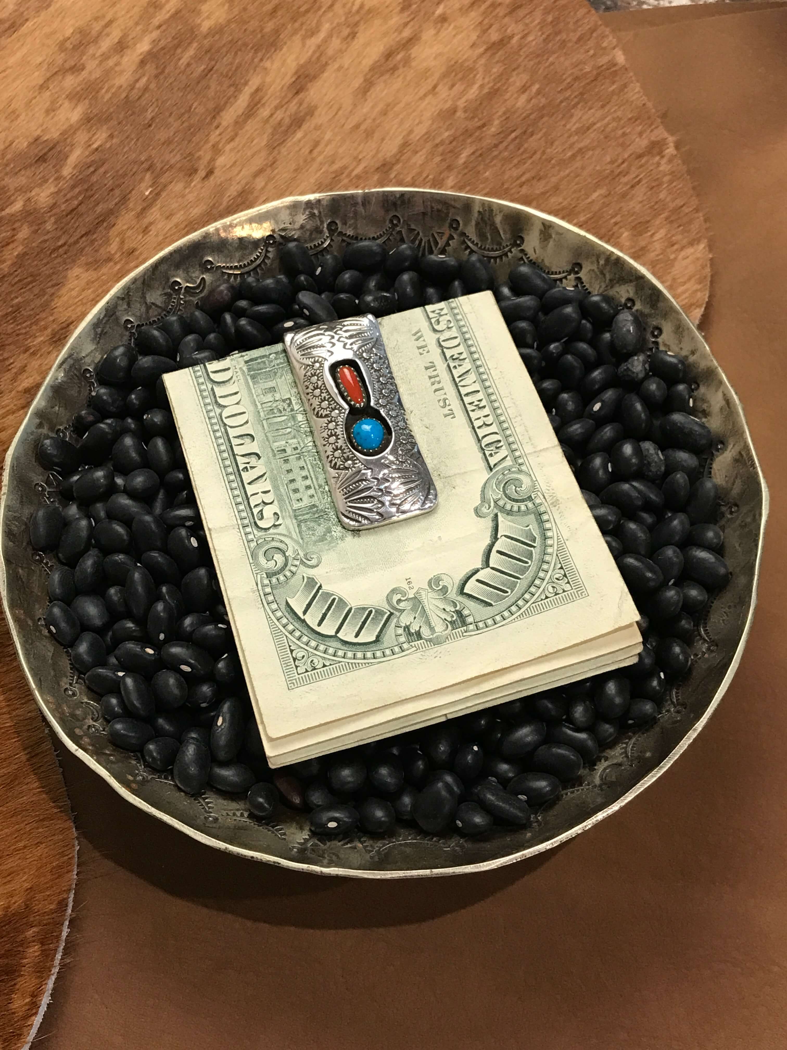 The Minnewaukan Money Clip, 2-Miscellaneous-Calli Co., Turquoise and Silver Jewelry, Native American Handmade, Zuni Tribe, Navajo Tribe, Brock Texas