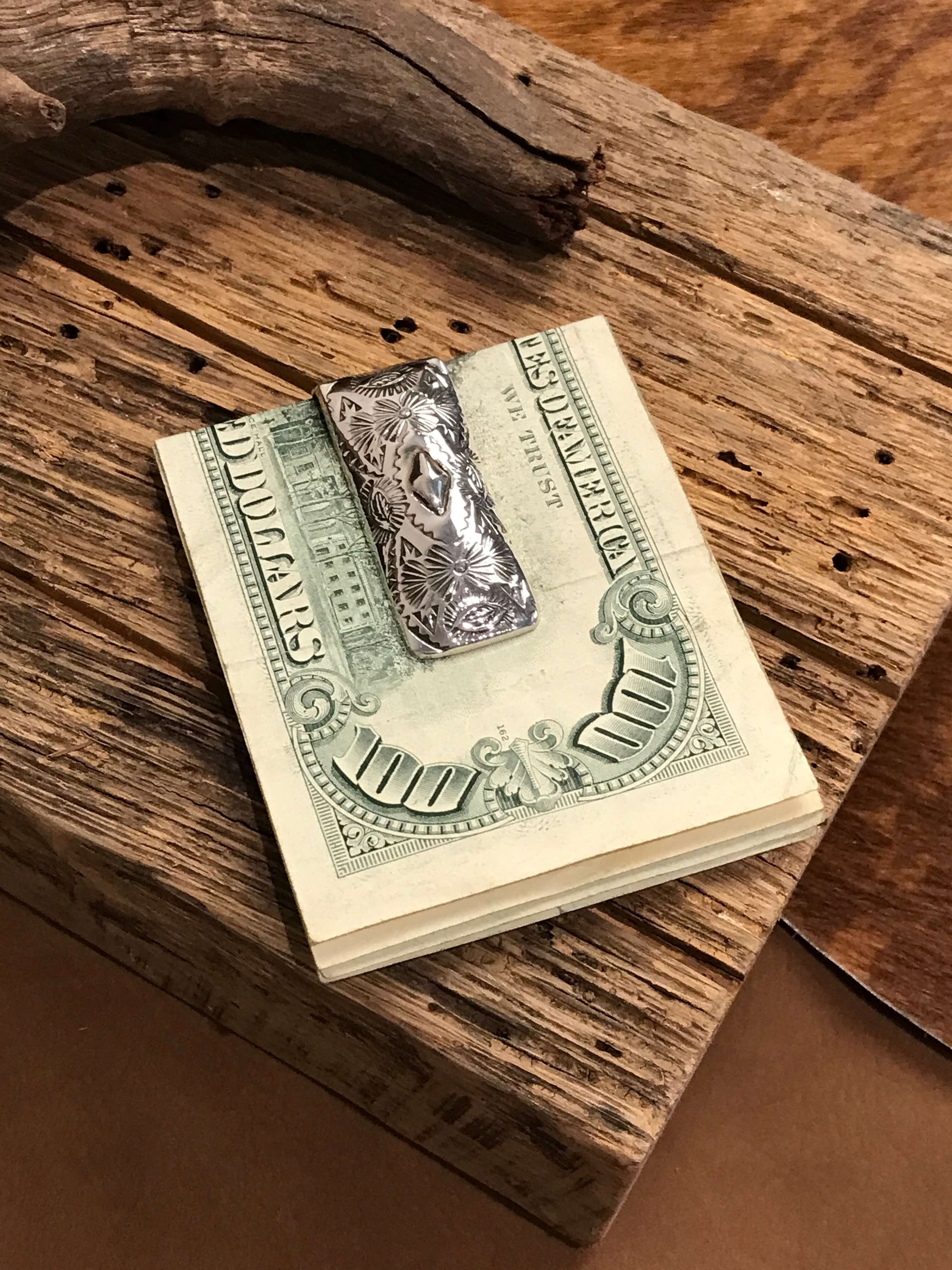 The Korkuteli Money Clip, 1-Miscellaneous-Calli Co., Turquoise and Silver Jewelry, Native American Handmade, Zuni Tribe, Navajo Tribe, Brock Texas