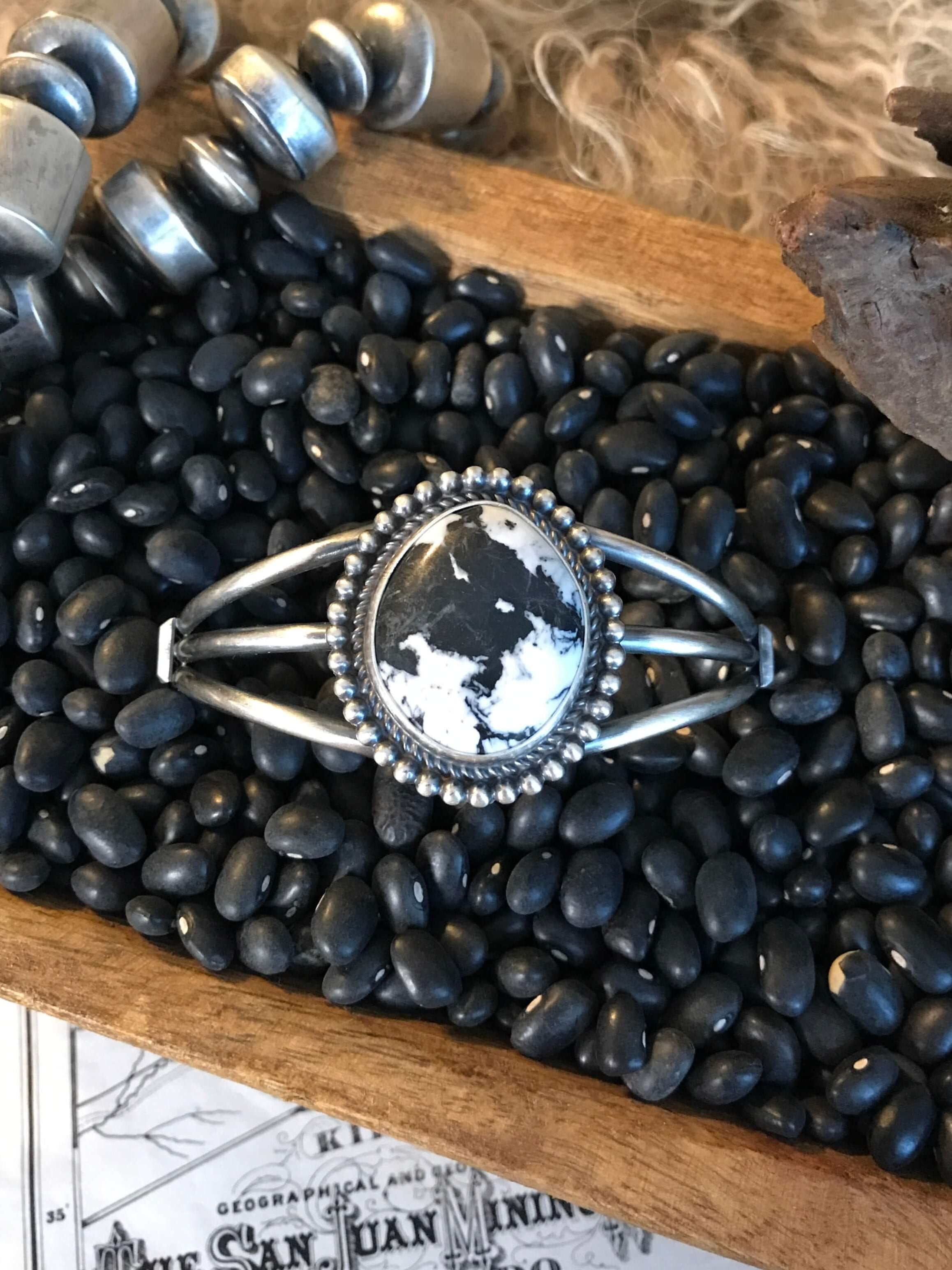 The Sonita Cuff, 2-Bracelets & Cuffs-Calli Co., Turquoise and Silver Jewelry, Native American Handmade, Zuni Tribe, Navajo Tribe, Brock Texas