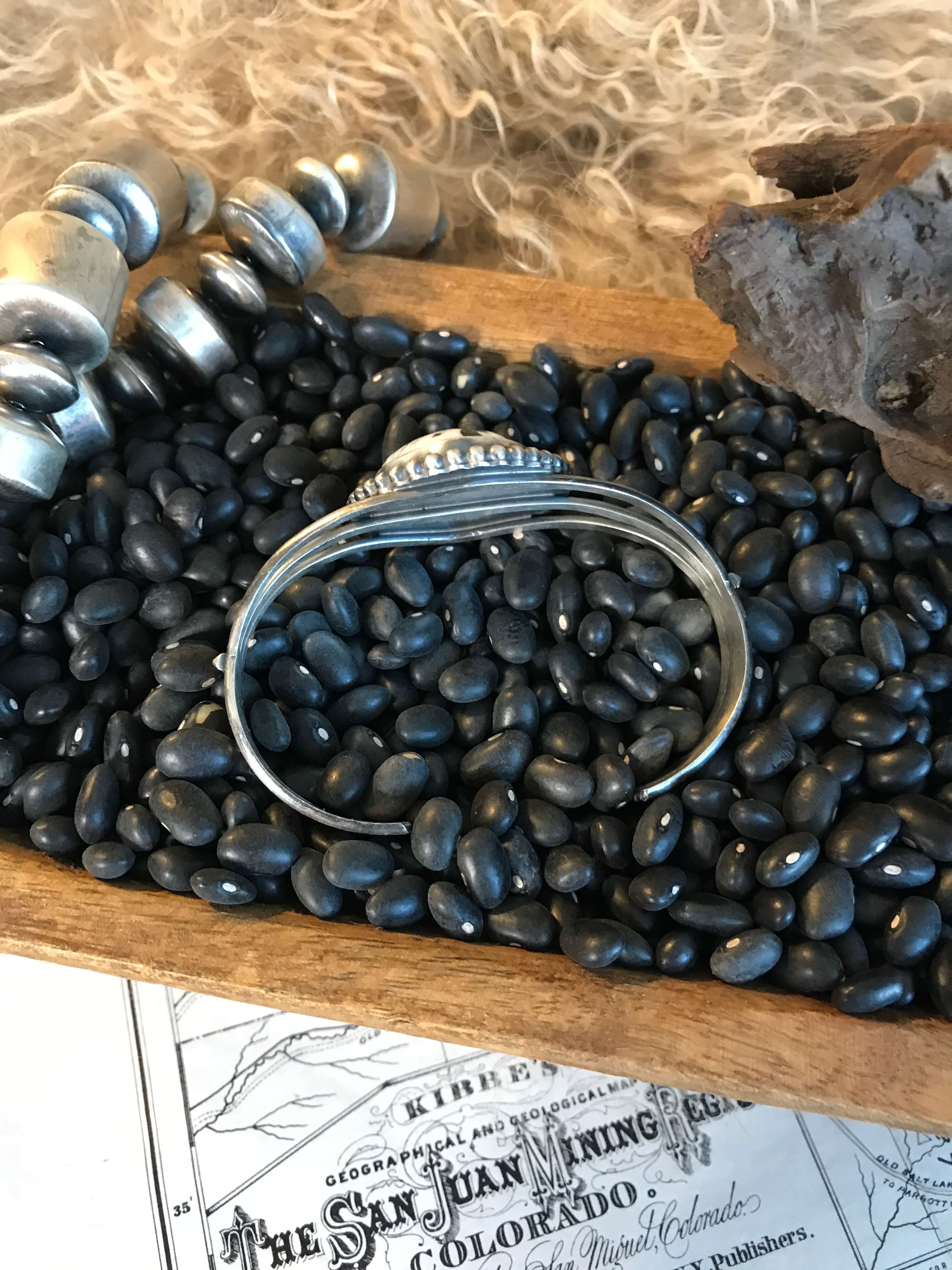 The Sonita Cuff, 2-Bracelets & Cuffs-Calli Co., Turquoise and Silver Jewelry, Native American Handmade, Zuni Tribe, Navajo Tribe, Brock Texas