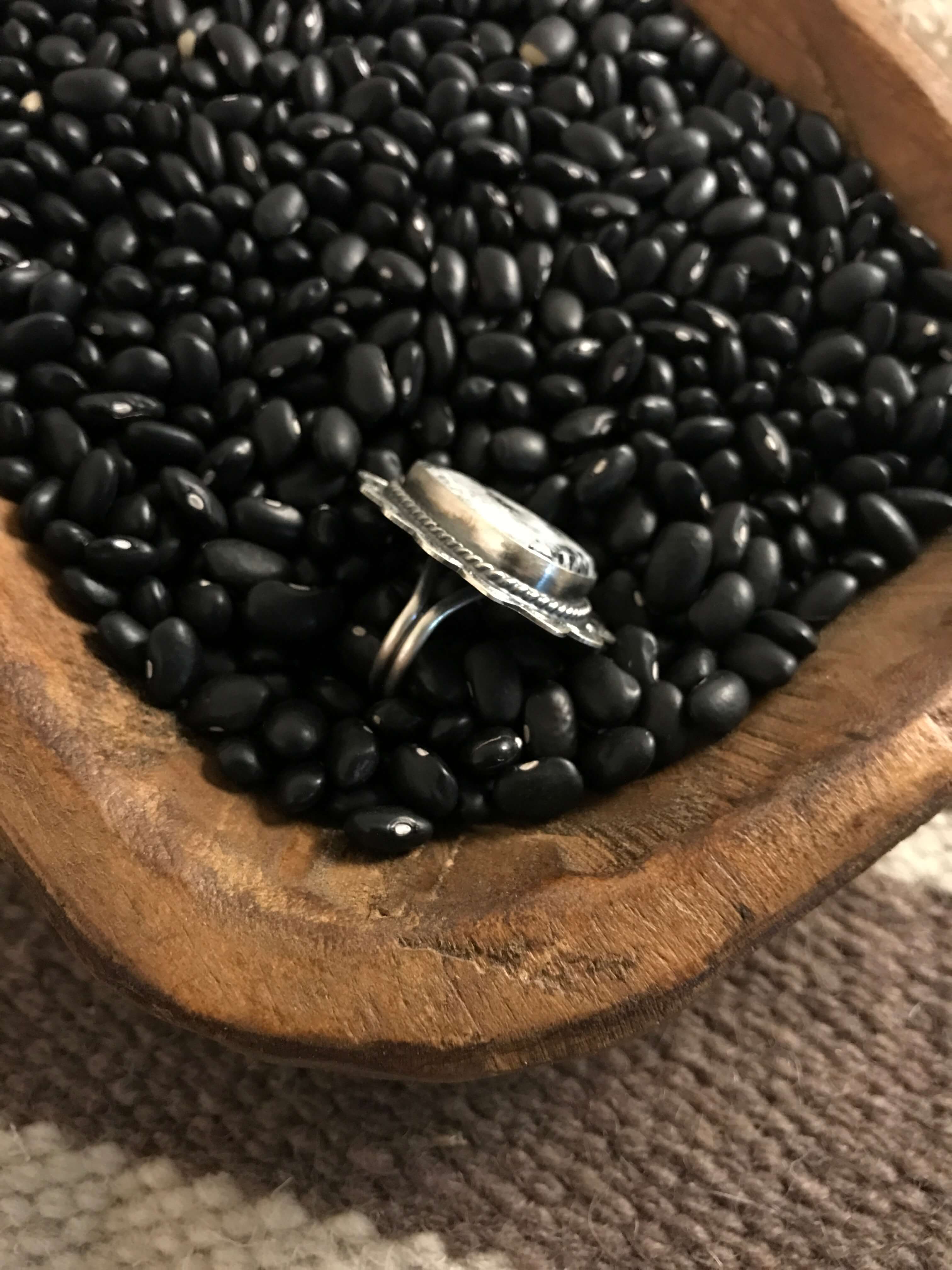 The Kylo Ring, Sz 8-Rings-Calli Co., Turquoise and Silver Jewelry, Native American Handmade, Zuni Tribe, Navajo Tribe, Brock Texas