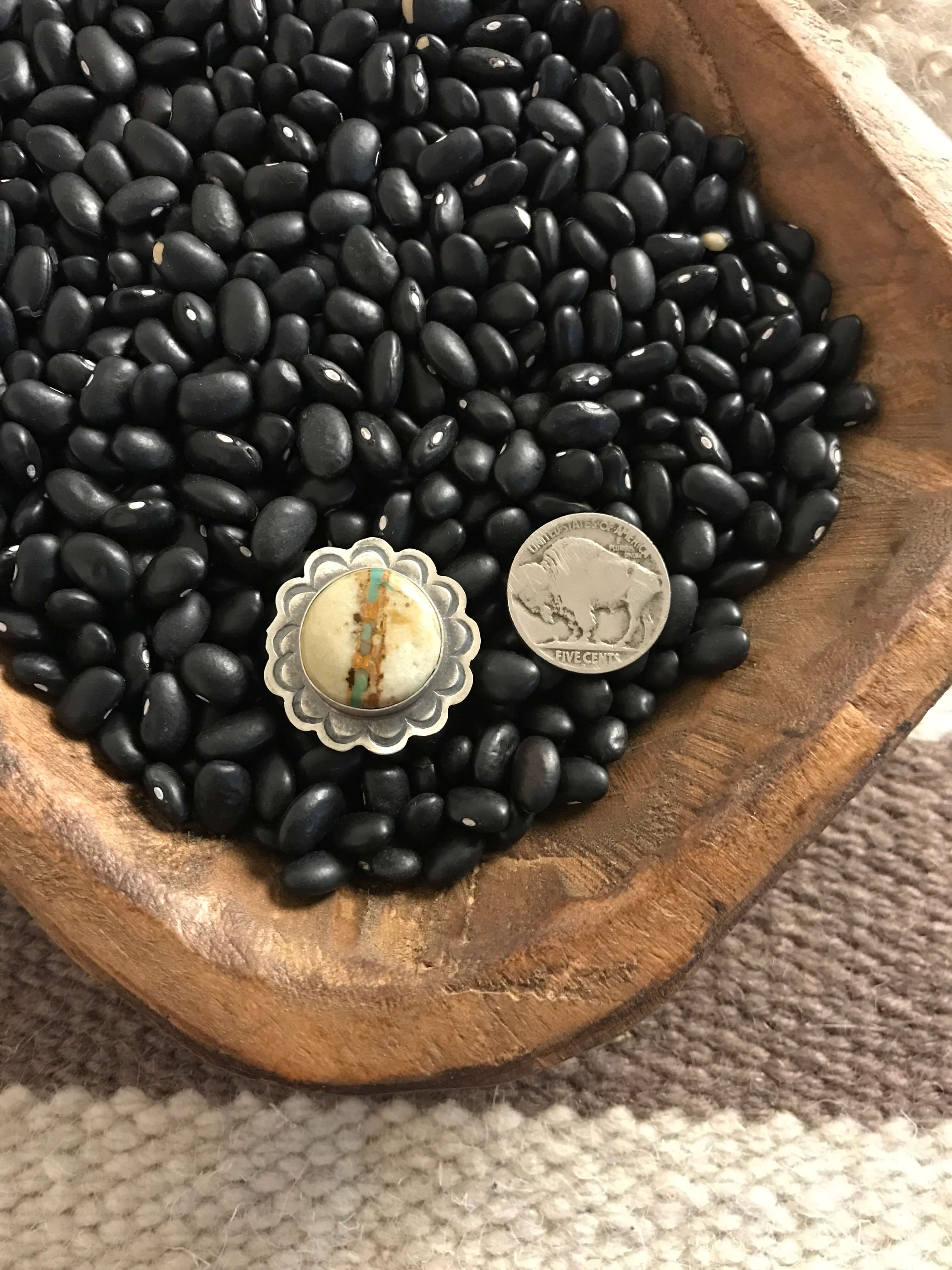 The Thunder Road Adjustable Ring, 2 xx-Rings-Calli Co., Turquoise and Silver Jewelry, Native American Handmade, Zuni Tribe, Navajo Tribe, Brock Texas