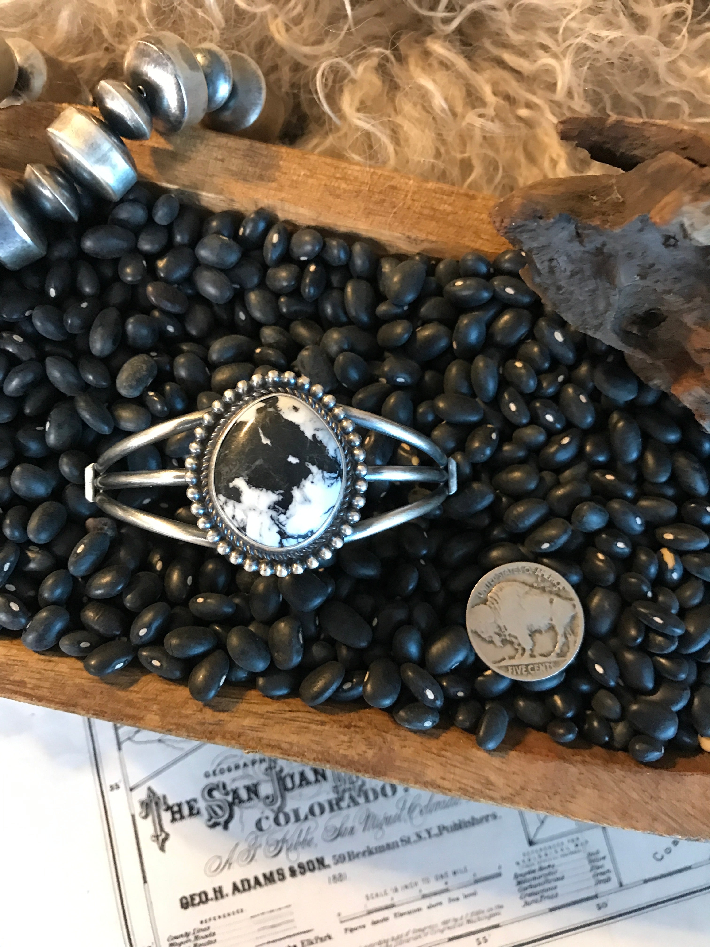 The Sonita Cuff, 2-Bracelets & Cuffs-Calli Co., Turquoise and Silver Jewelry, Native American Handmade, Zuni Tribe, Navajo Tribe, Brock Texas