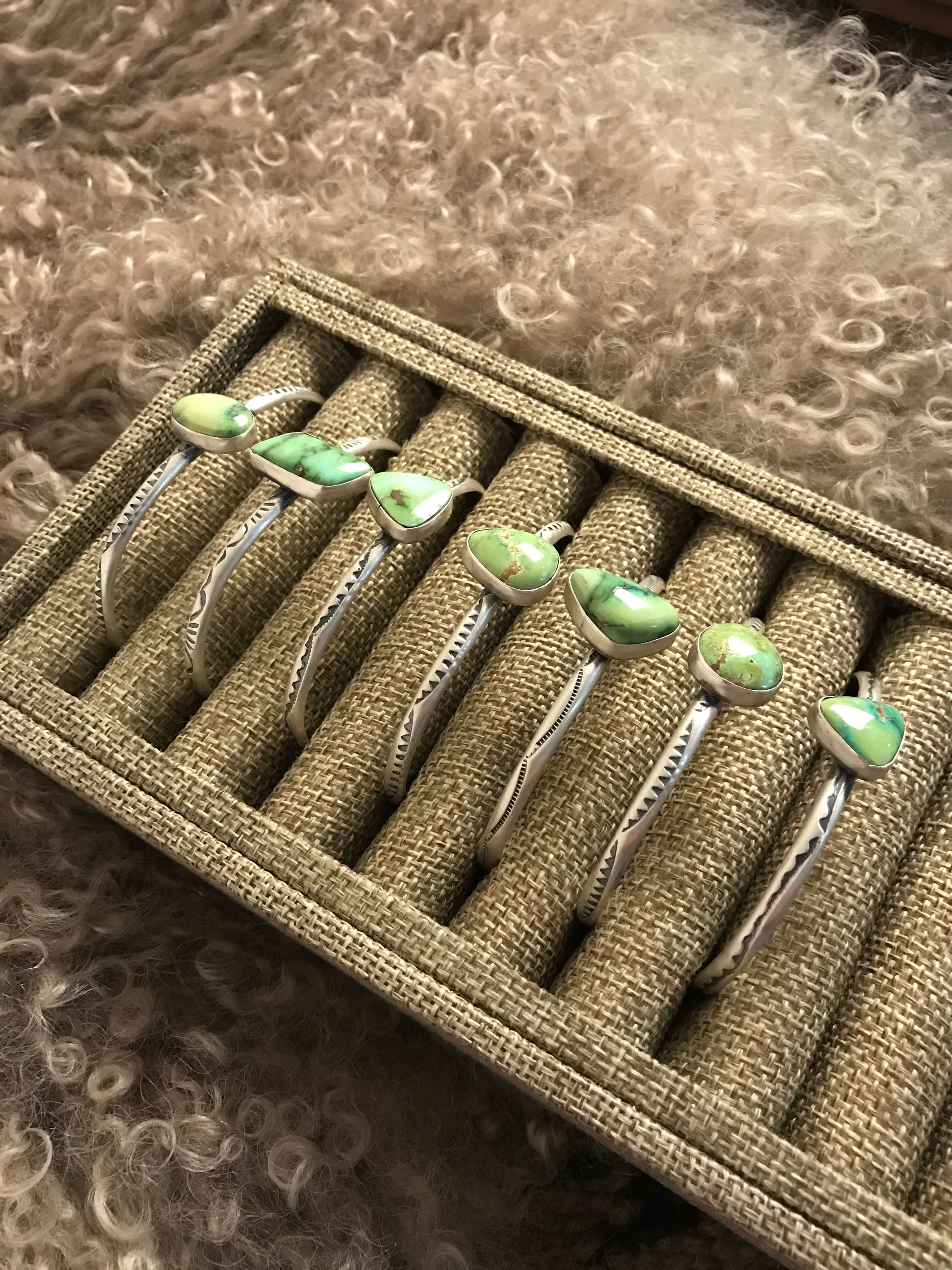 The Ridgemark Cuffs-Bracelets & Cuffs-Calli Co., Turquoise and Silver Jewelry, Native American Handmade, Zuni Tribe, Navajo Tribe, Brock Texas