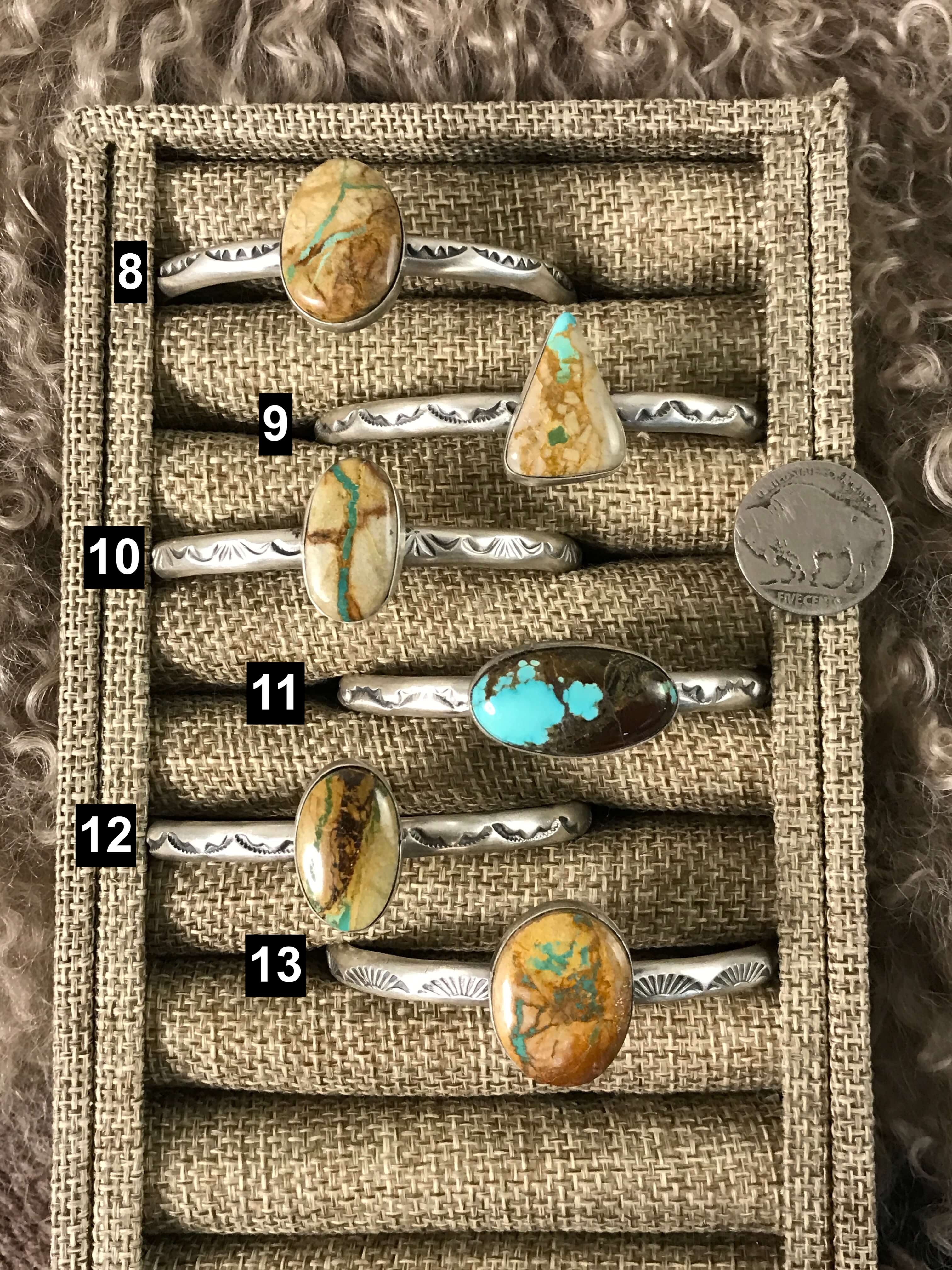 The Four Buttes Cuffs-Bracelets & Cuffs-Calli Co., Turquoise and Silver Jewelry, Native American Handmade, Zuni Tribe, Navajo Tribe, Brock Texas