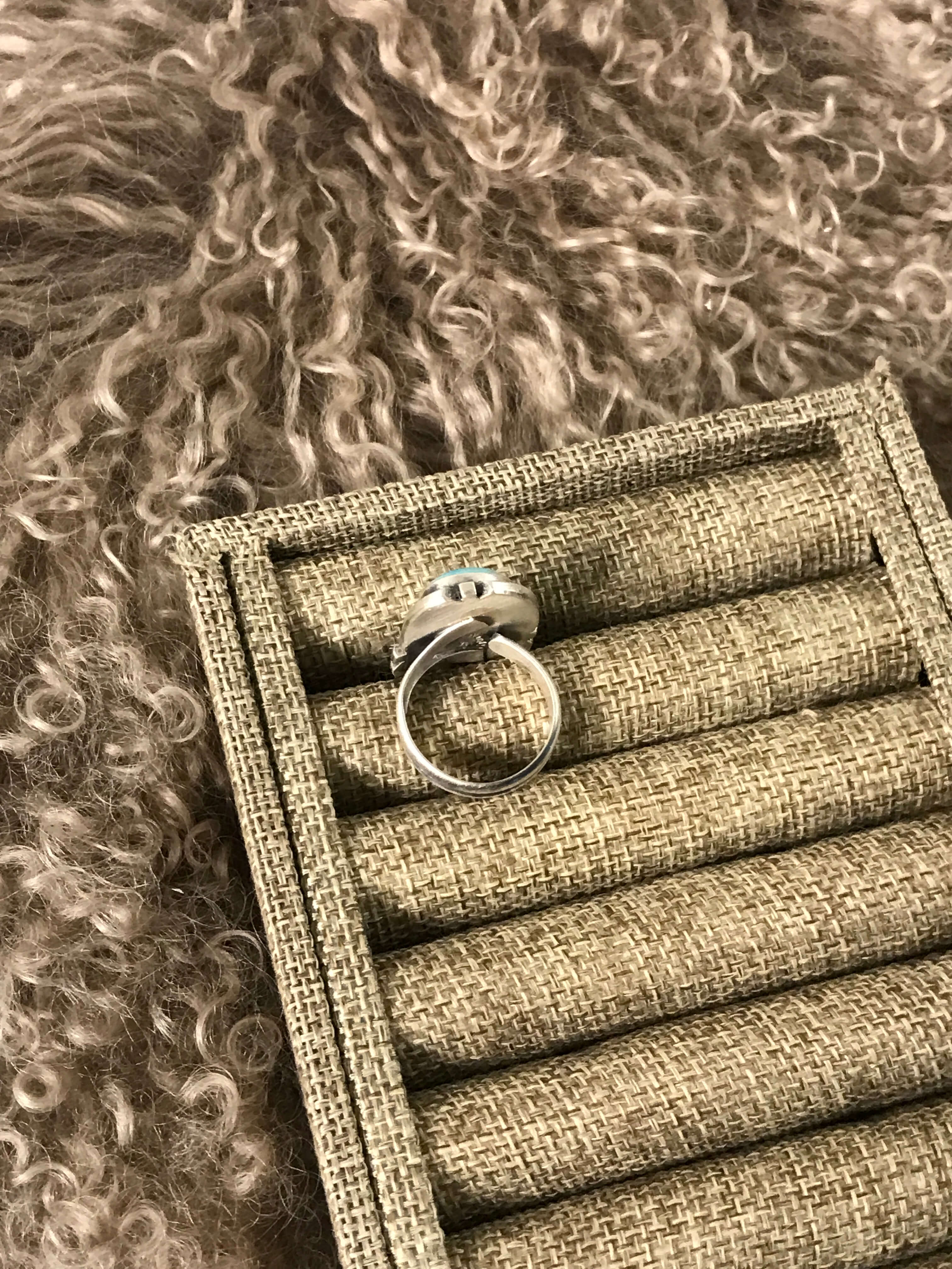 The Edisto Adjustable Ring, 5-Rings-Calli Co., Turquoise and Silver Jewelry, Native American Handmade, Zuni Tribe, Navajo Tribe, Brock Texas