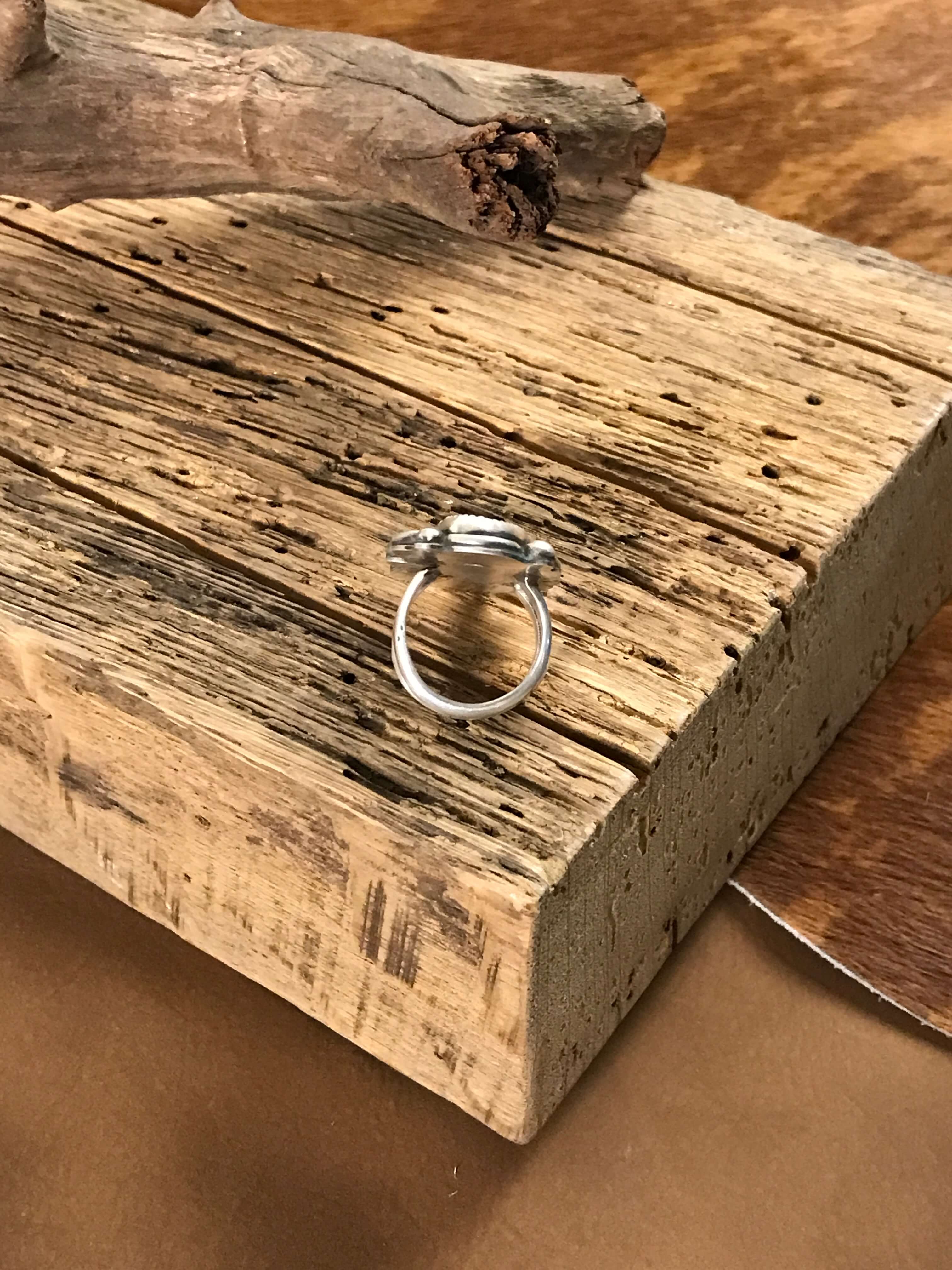 The Gooding Ring, Sz 6 xx-Rings-Calli Co., Turquoise and Silver Jewelry, Native American Handmade, Zuni Tribe, Navajo Tribe, Brock Texas