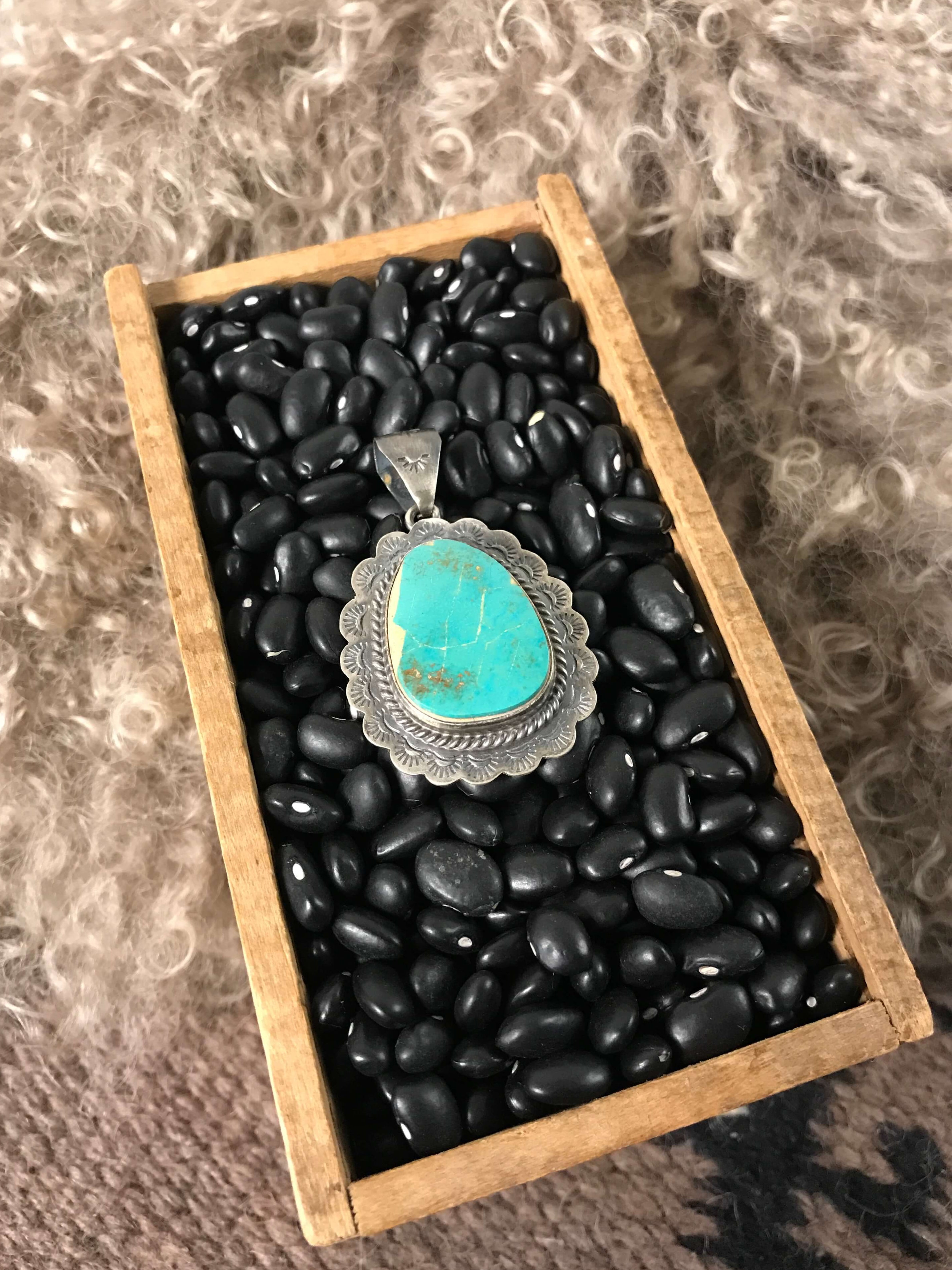 The Holyglen Pendant-Pendants-Calli Co., Turquoise and Silver Jewelry, Native American Handmade, Zuni Tribe, Navajo Tribe, Brock Texas
