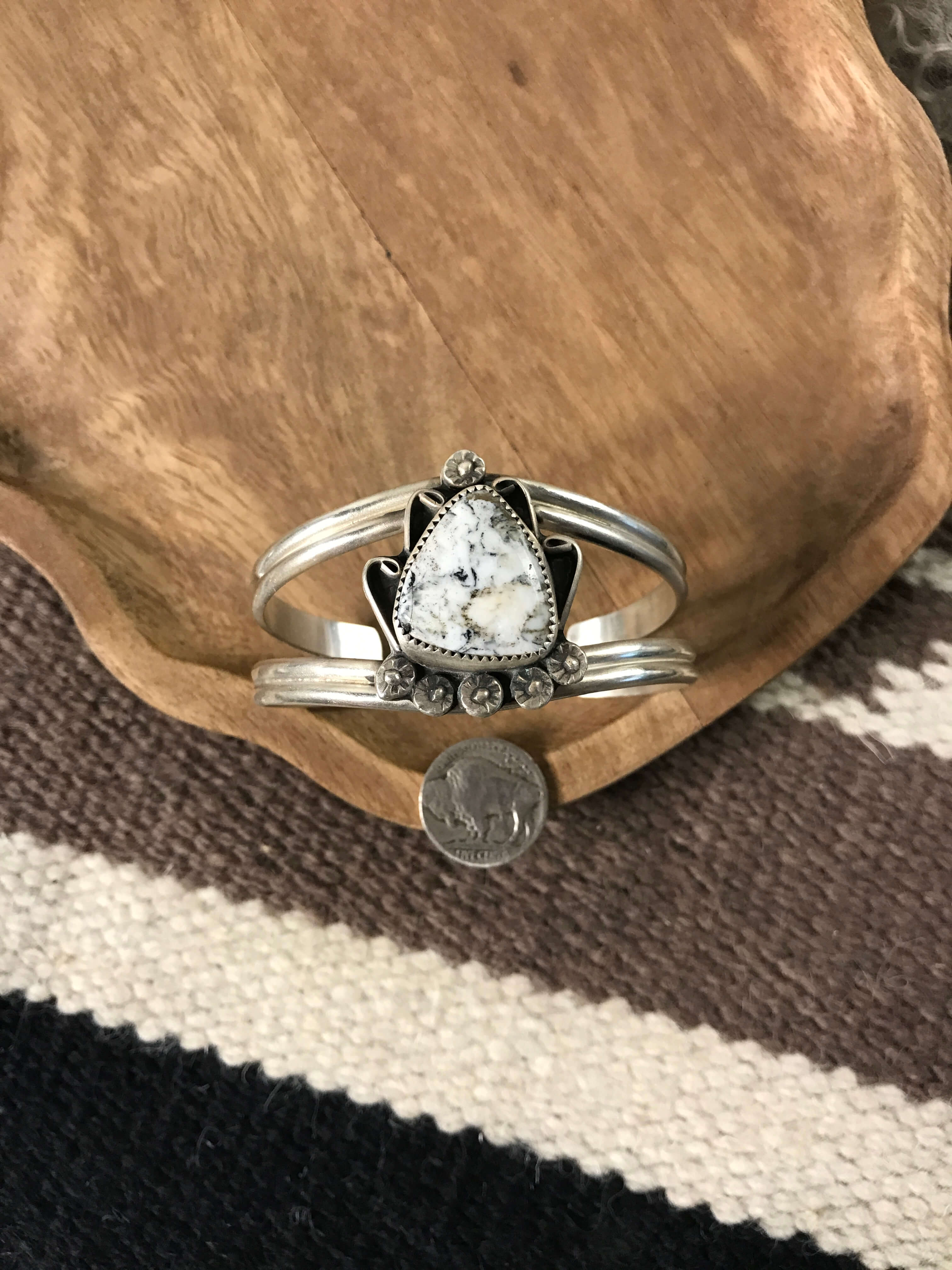 The Archer Cuff, 4-Bracelets & Cuffs-Calli Co., Turquoise and Silver Jewelry, Native American Handmade, Zuni Tribe, Navajo Tribe, Brock Texas