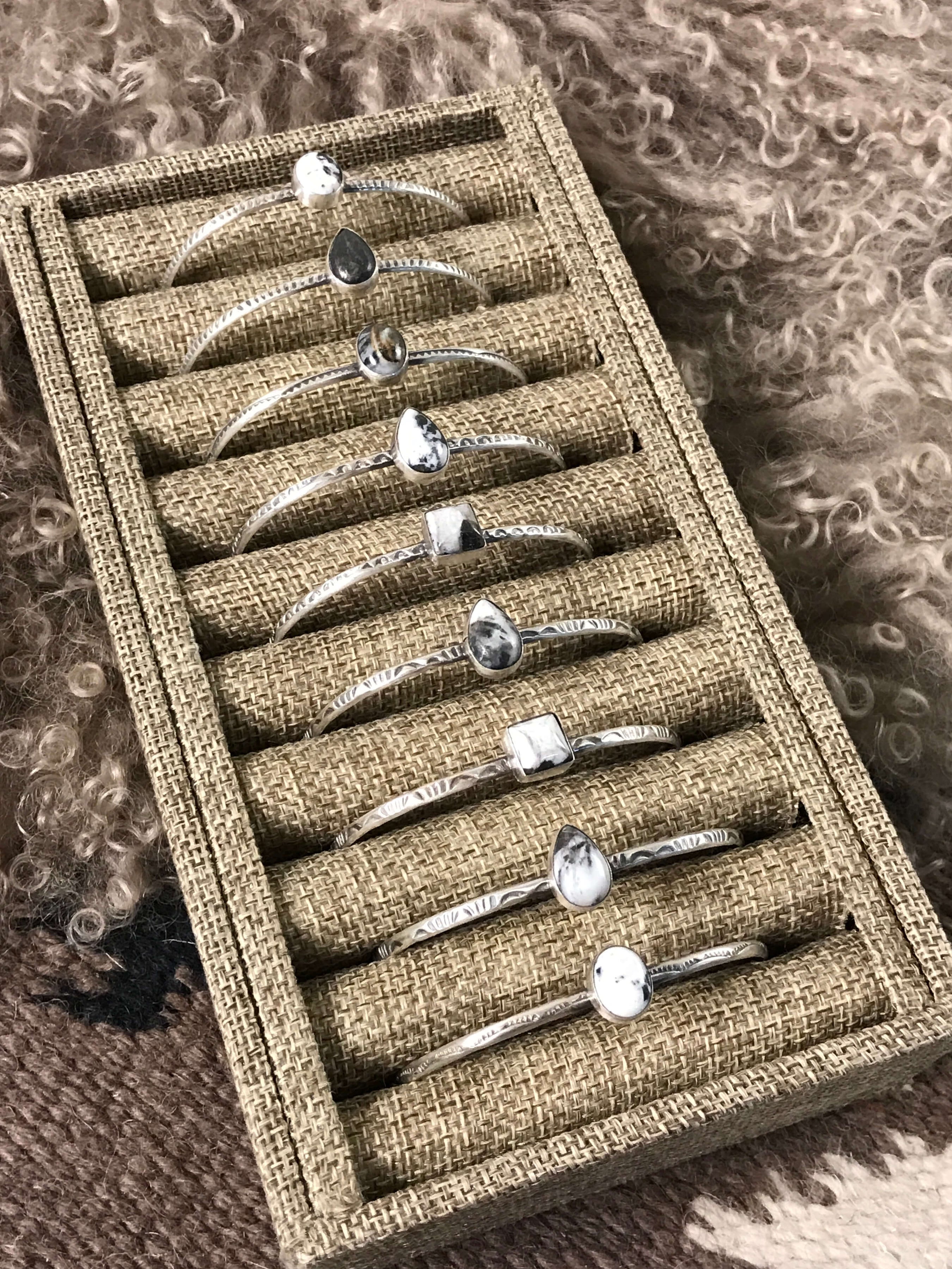 The Awinita Cuffs xx-Bracelets & Cuffs-Calli Co., Turquoise and Silver Jewelry, Native American Handmade, Zuni Tribe, Navajo Tribe, Brock Texas