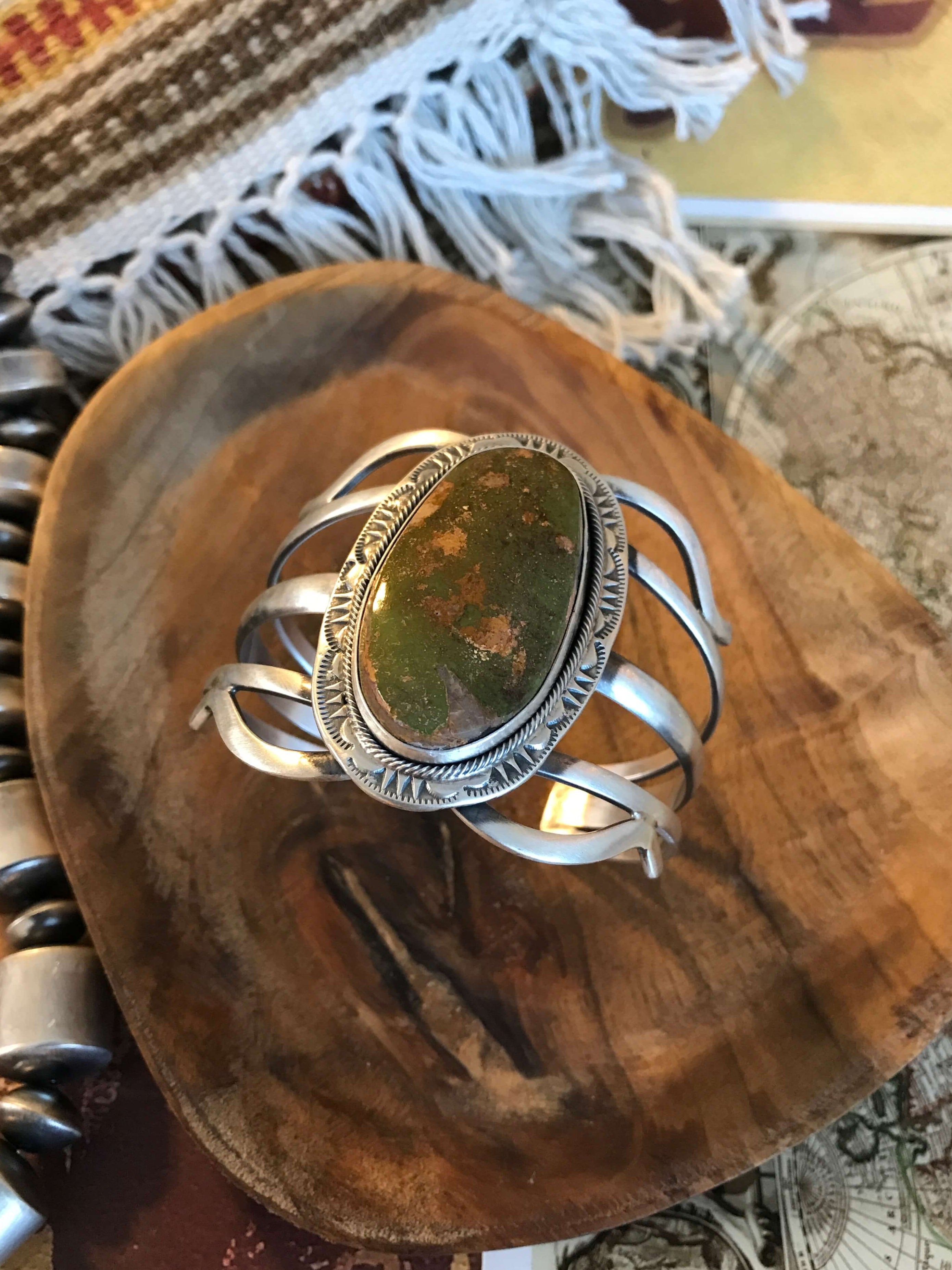 The Verde Cuff-Bracelets & Cuffs-Calli Co., Turquoise and Silver Jewelry, Native American Handmade, Zuni Tribe, Navajo Tribe, Brock Texas