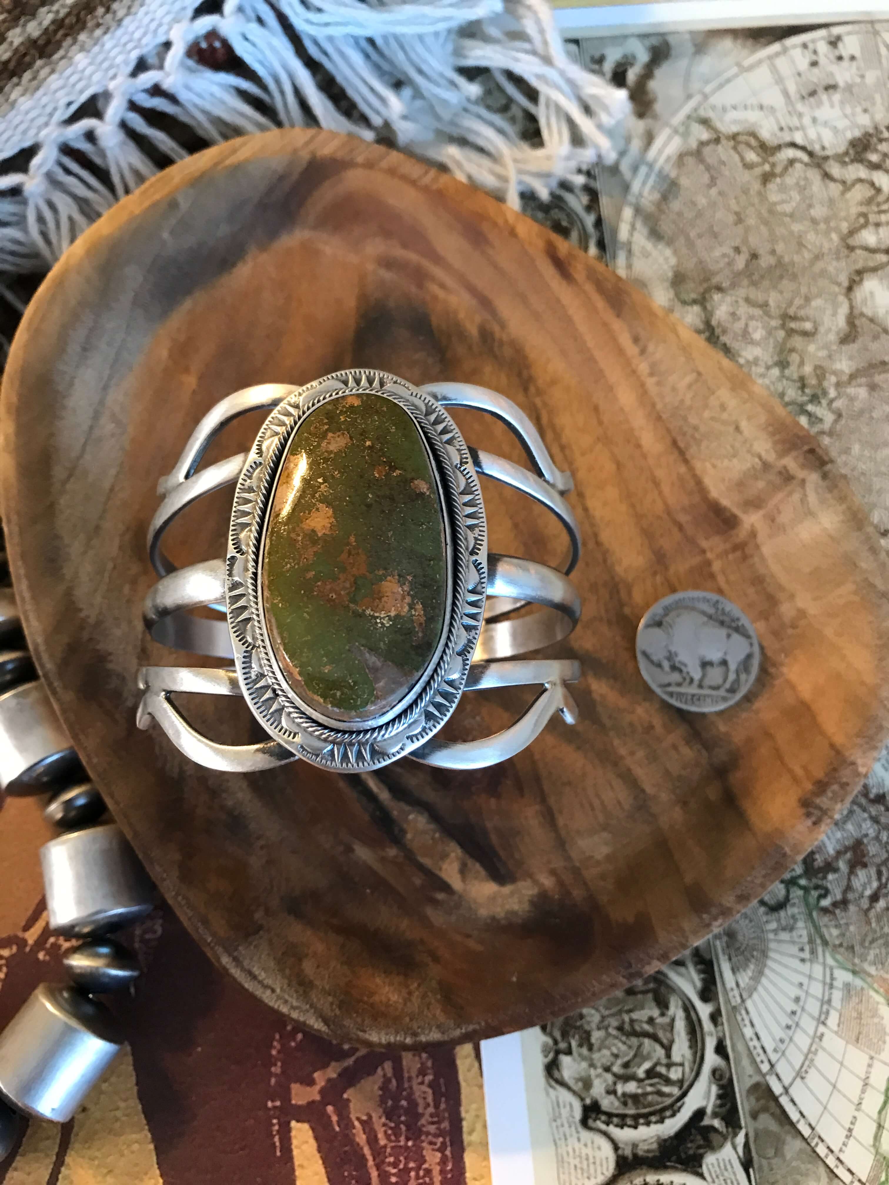 The Verde Cuff-Bracelets & Cuffs-Calli Co., Turquoise and Silver Jewelry, Native American Handmade, Zuni Tribe, Navajo Tribe, Brock Texas