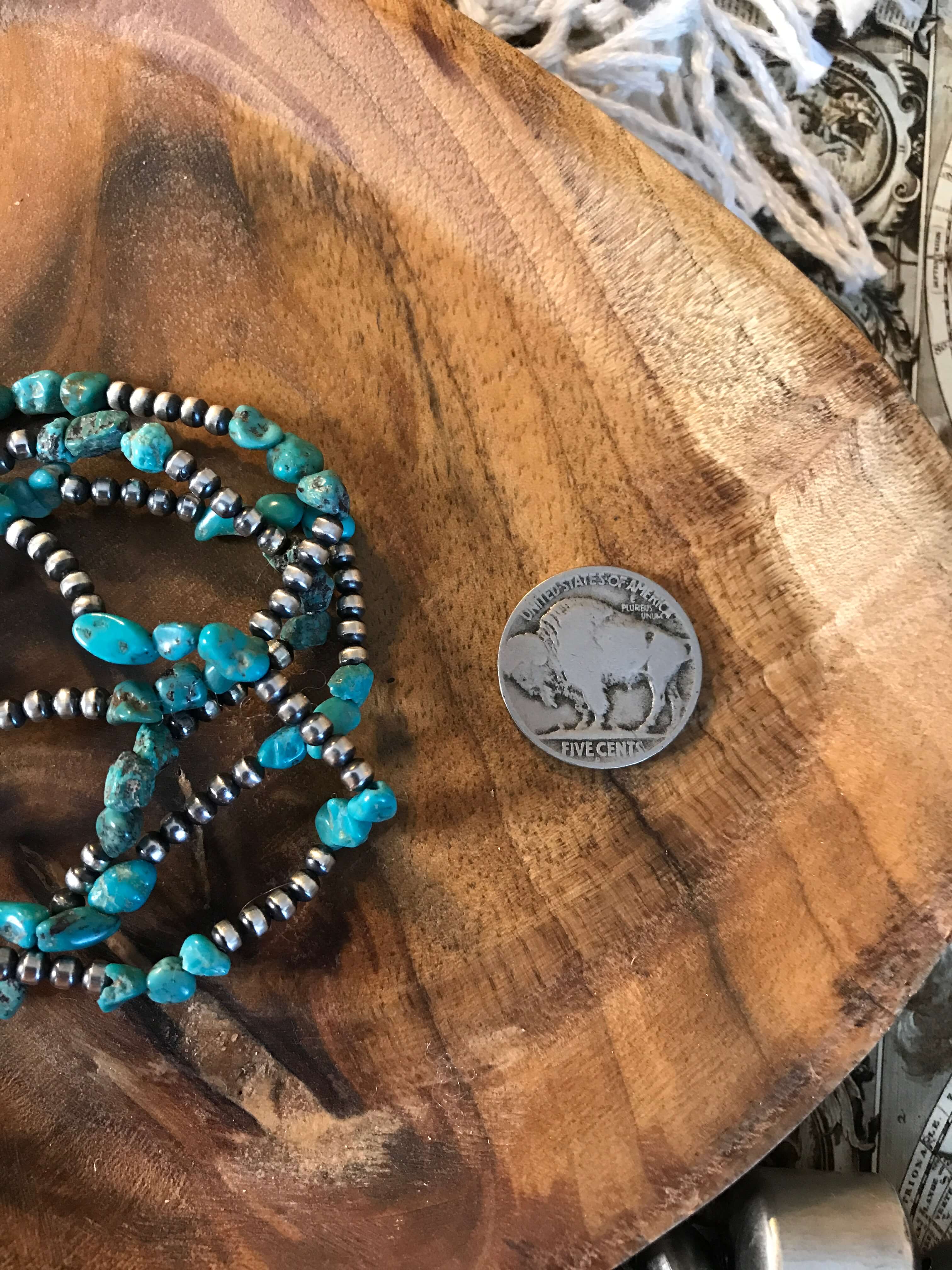 The Triplet Turquoise Stretch Bracelet-Bracelets & Cuffs-Calli Co., Turquoise and Silver Jewelry, Native American Handmade, Zuni Tribe, Navajo Tribe, Brock Texas
