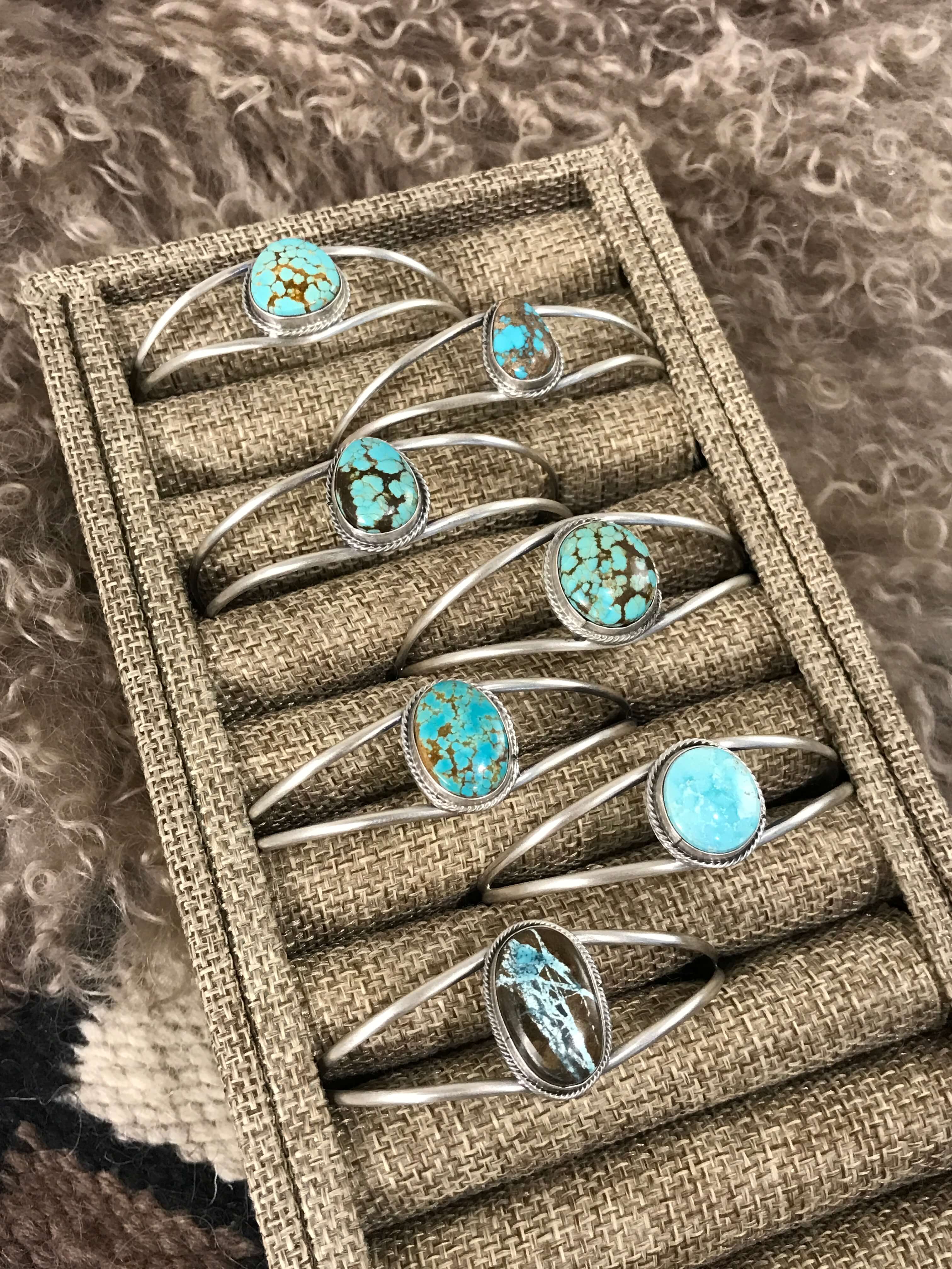 The Zenas Cuffs-Bracelets & Cuffs-Calli Co., Turquoise and Silver Jewelry, Native American Handmade, Zuni Tribe, Navajo Tribe, Brock Texas