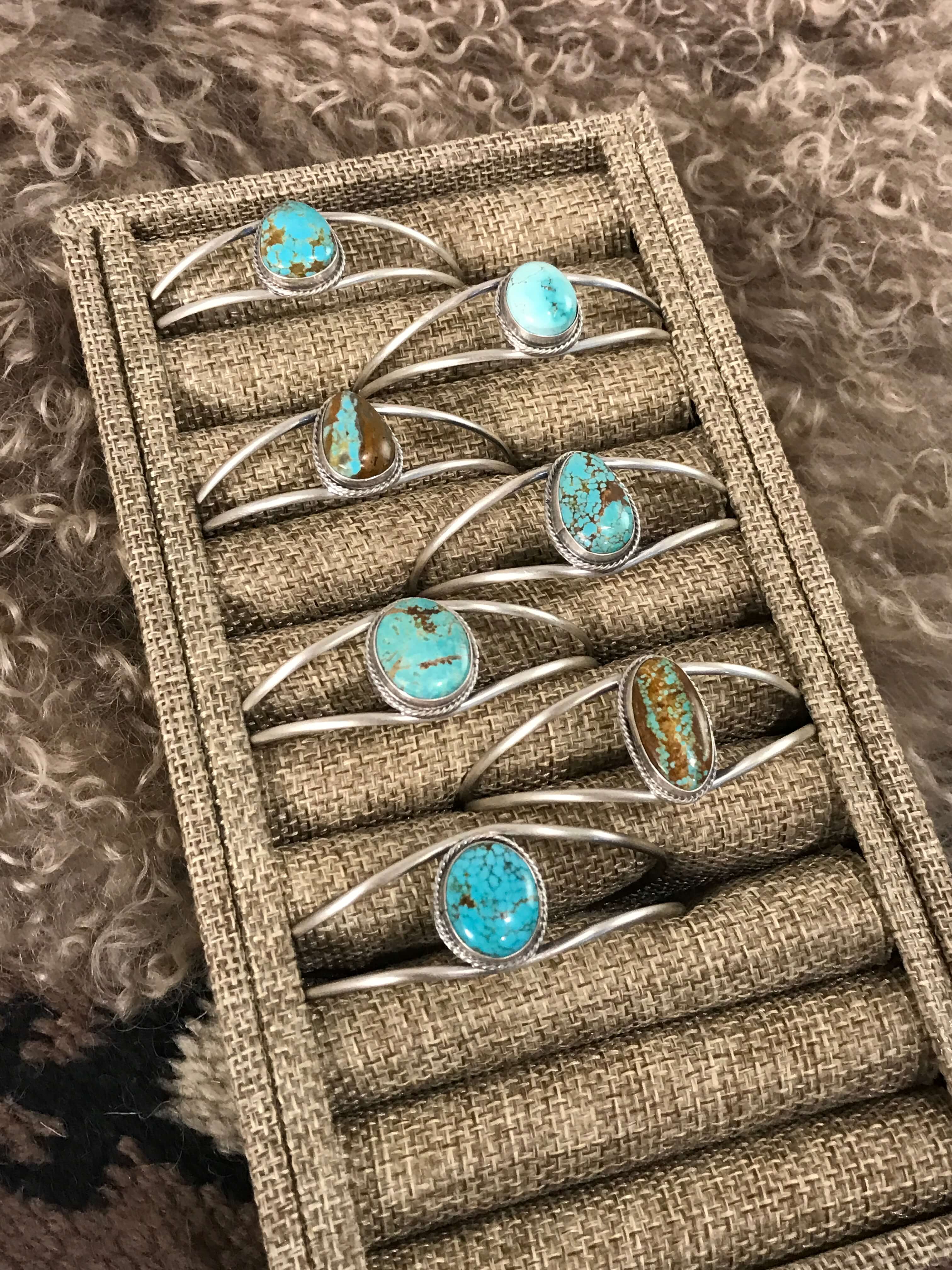 The Zenas Cuffs-Bracelets & Cuffs-Calli Co., Turquoise and Silver Jewelry, Native American Handmade, Zuni Tribe, Navajo Tribe, Brock Texas