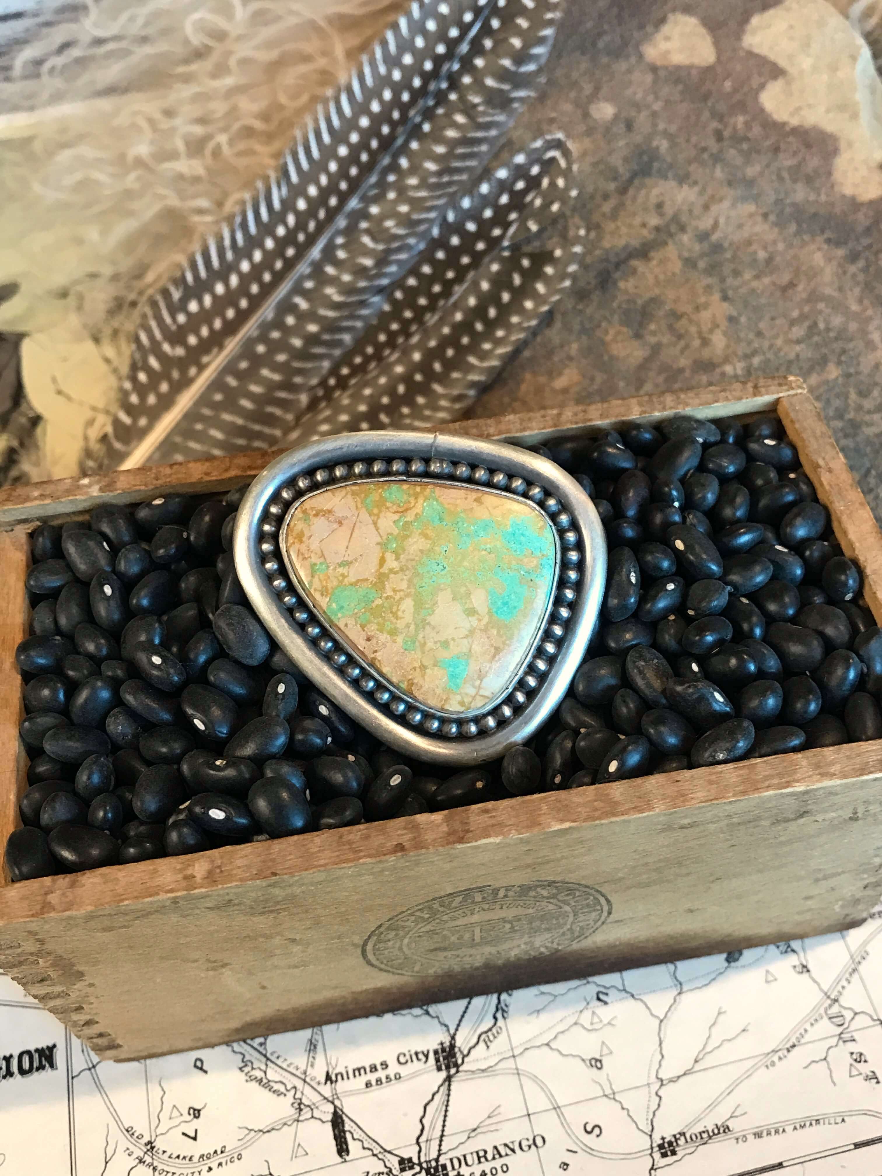 The Turquoise Belt Buckle, 4-Belt Buckles-Calli Co., Turquoise and Silver Jewelry, Native American Handmade, Zuni Tribe, Navajo Tribe, Brock Texas