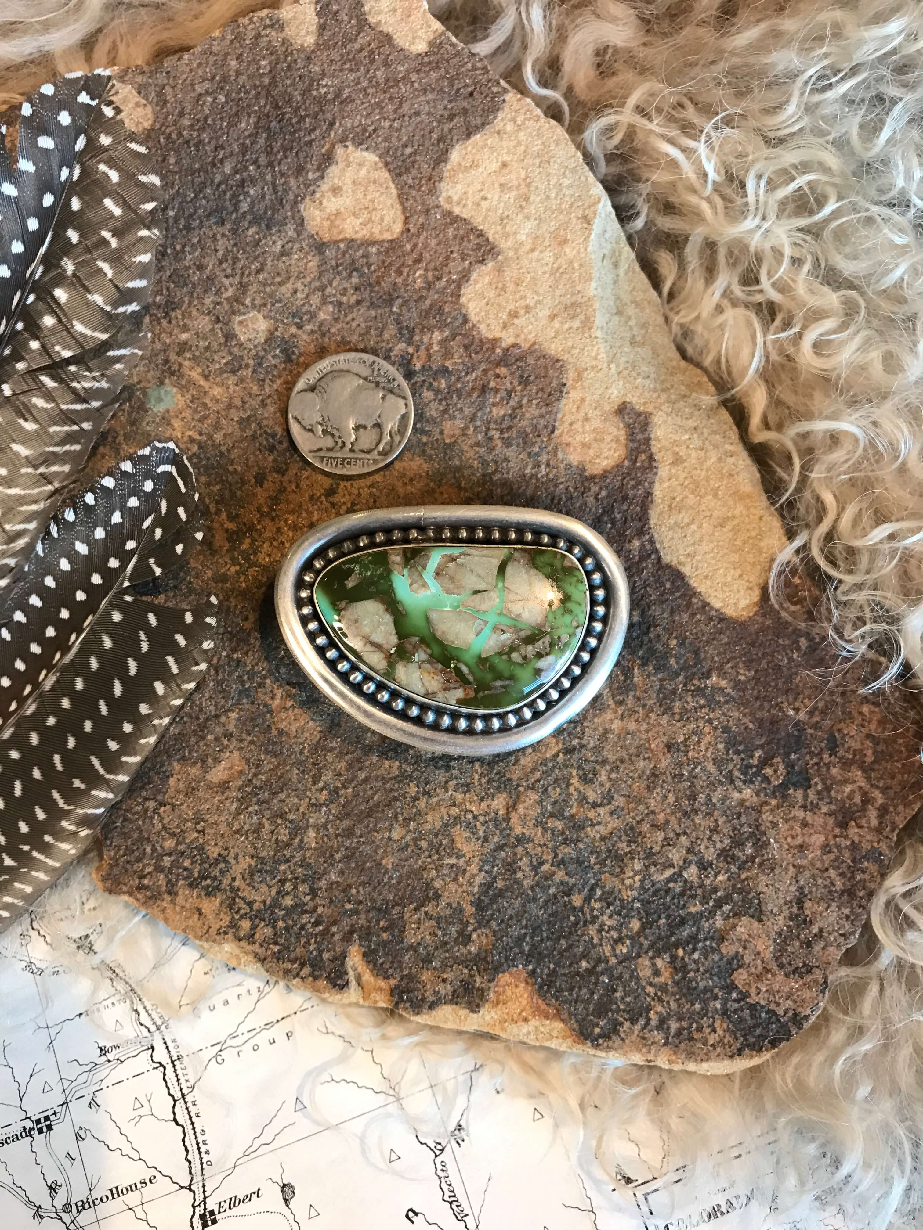 The Turquoise Belt Buckle, 2-Belt Buckles-Calli Co., Turquoise and Silver Jewelry, Native American Handmade, Zuni Tribe, Navajo Tribe, Brock Texas