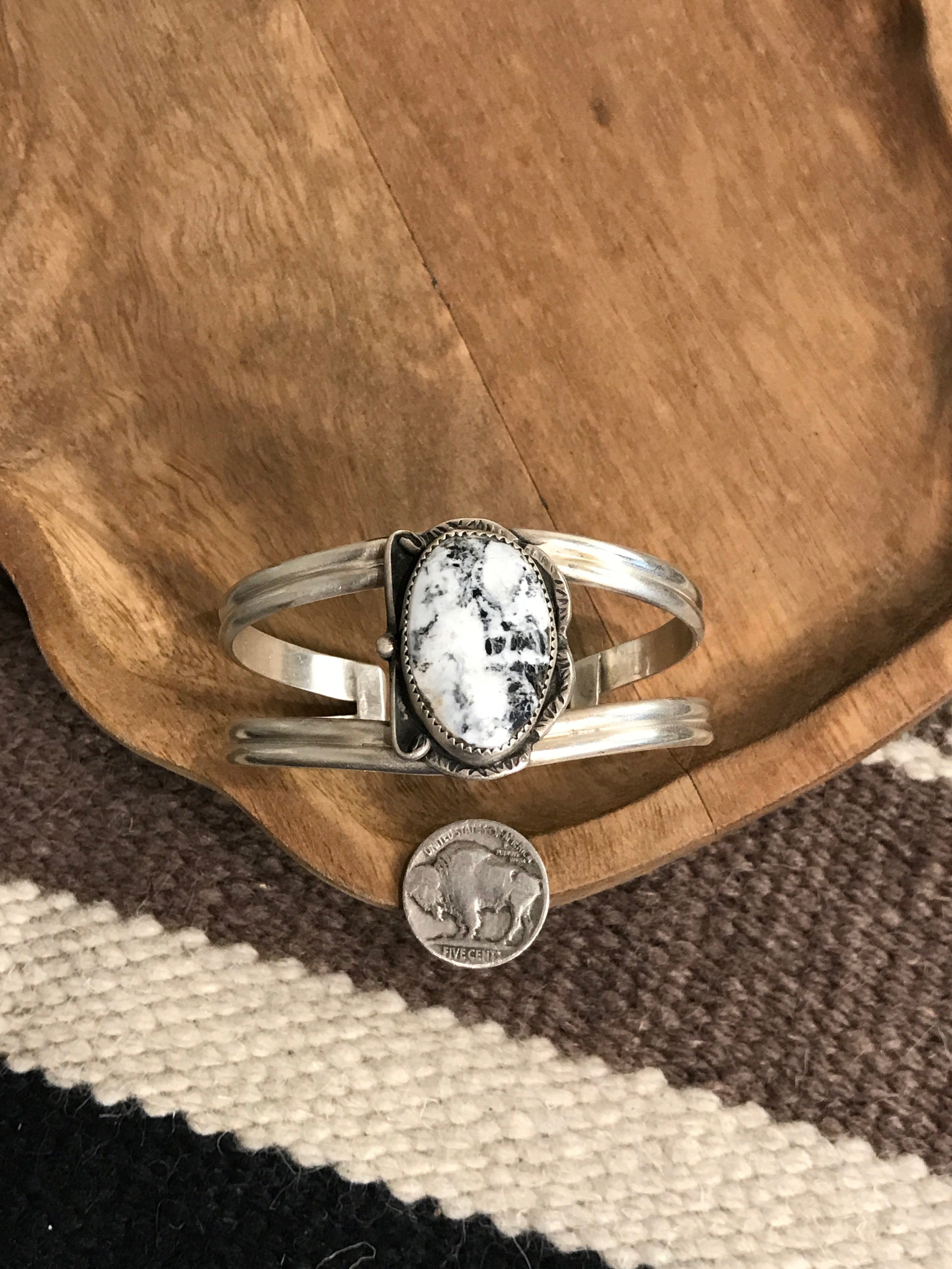 The Archer Cuff, 2-Bracelets & Cuffs-Calli Co., Turquoise and Silver Jewelry, Native American Handmade, Zuni Tribe, Navajo Tribe, Brock Texas