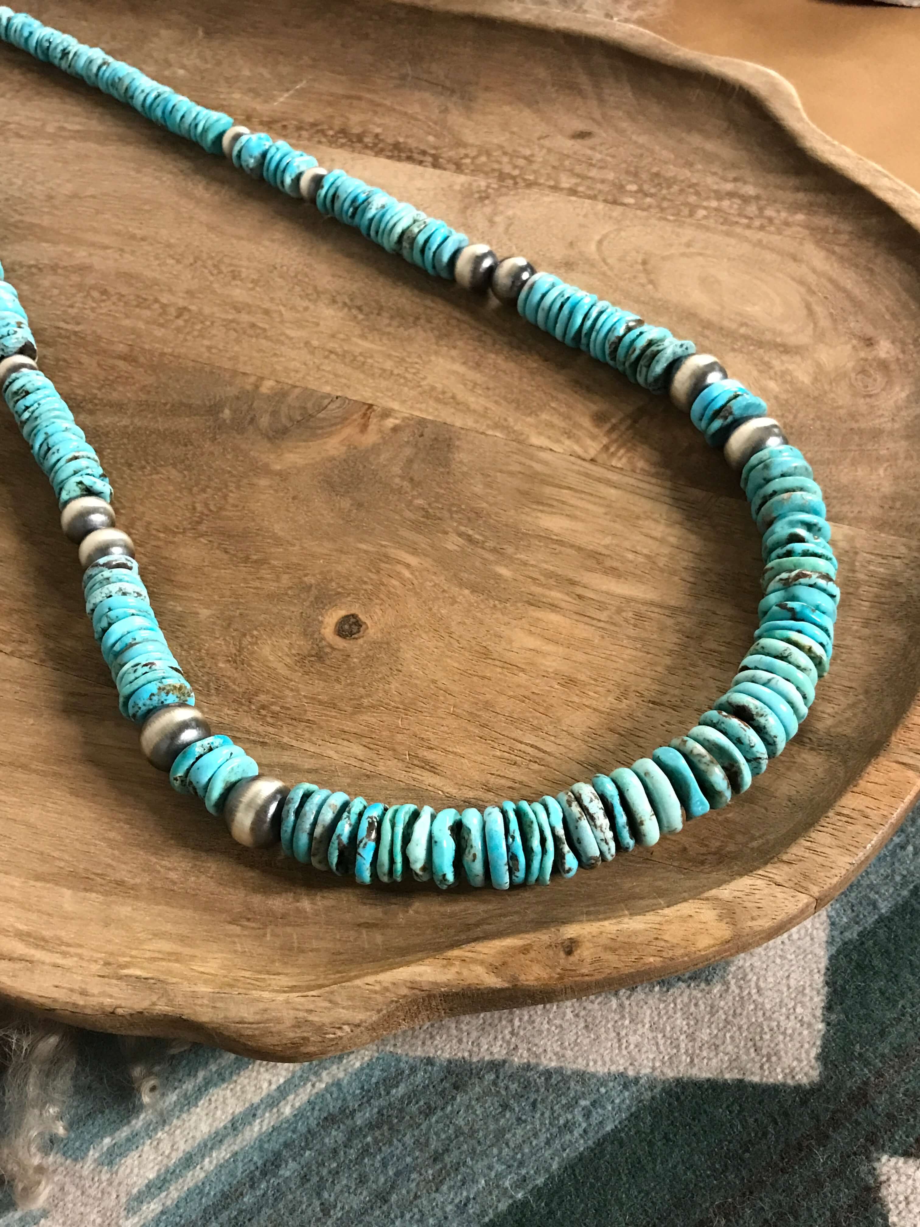 The Tuscola 34" Statement Necklace, 4-Necklaces-Calli Co., Turquoise and Silver Jewelry, Native American Handmade, Zuni Tribe, Navajo Tribe, Brock Texas