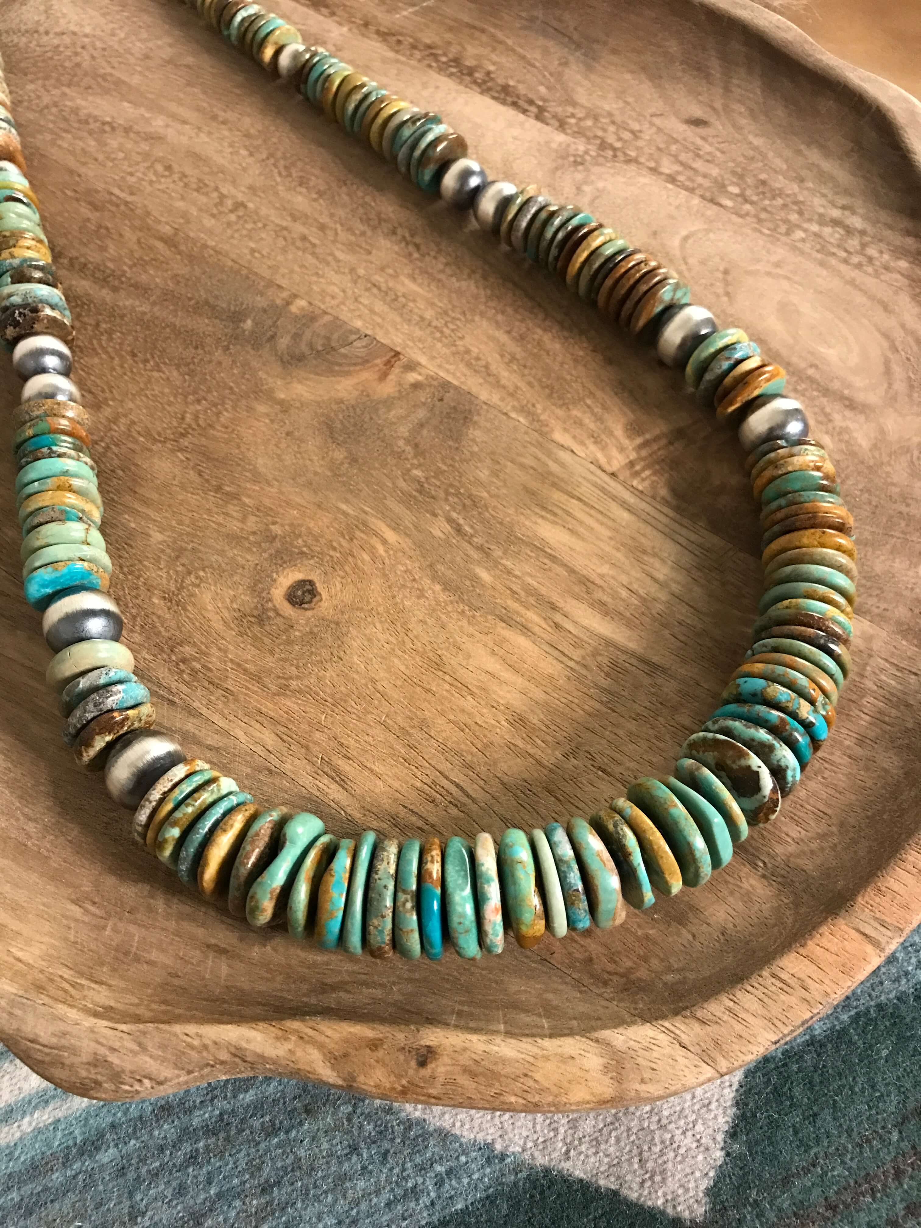 The Tuscola 34" Statement Necklace, 3-Necklaces-Calli Co., Turquoise and Silver Jewelry, Native American Handmade, Zuni Tribe, Navajo Tribe, Brock Texas