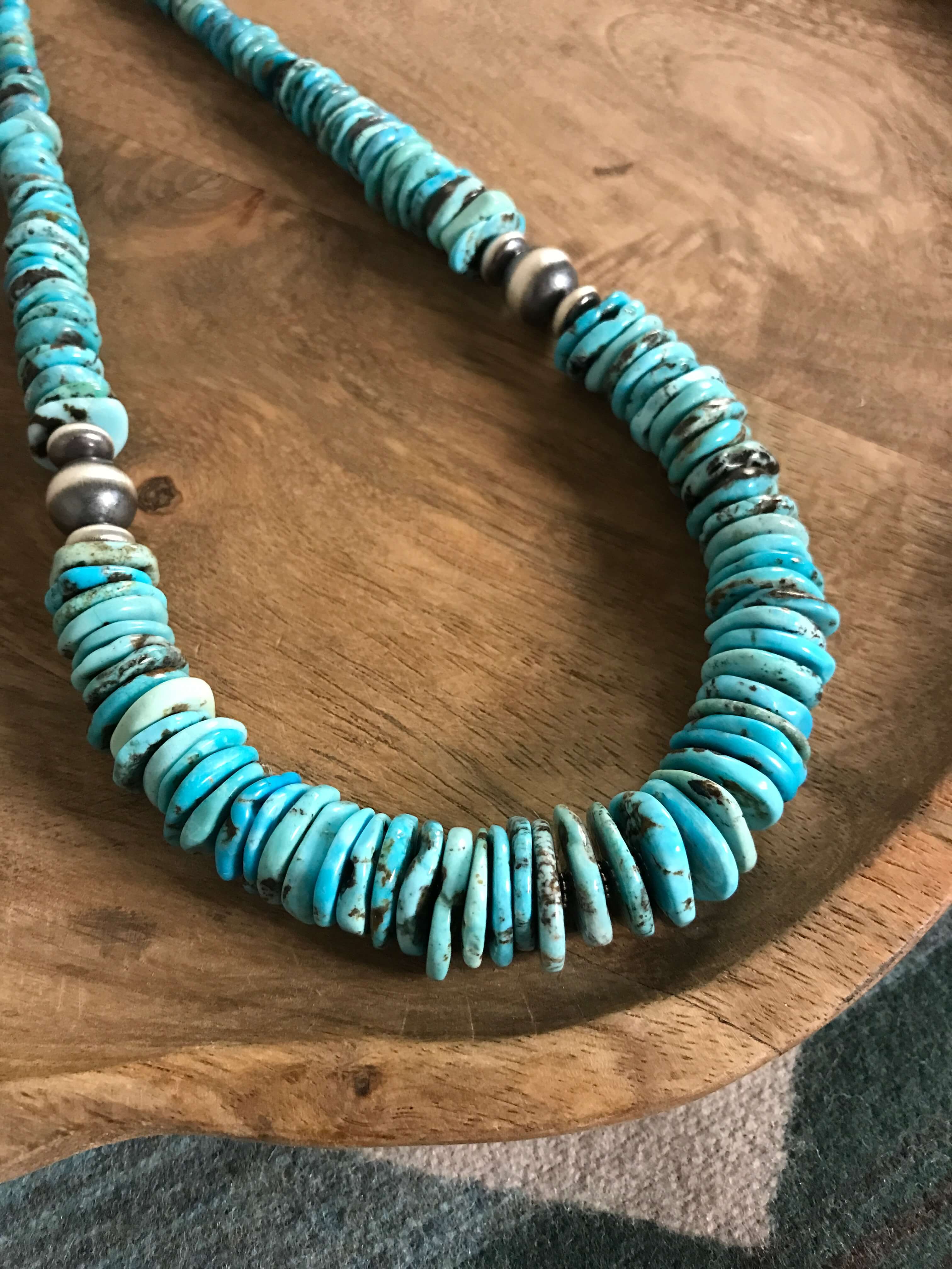 The Brady 20" Stacked Necklace, 2-Necklaces-Calli Co., Turquoise and Silver Jewelry, Native American Handmade, Zuni Tribe, Navajo Tribe, Brock Texas