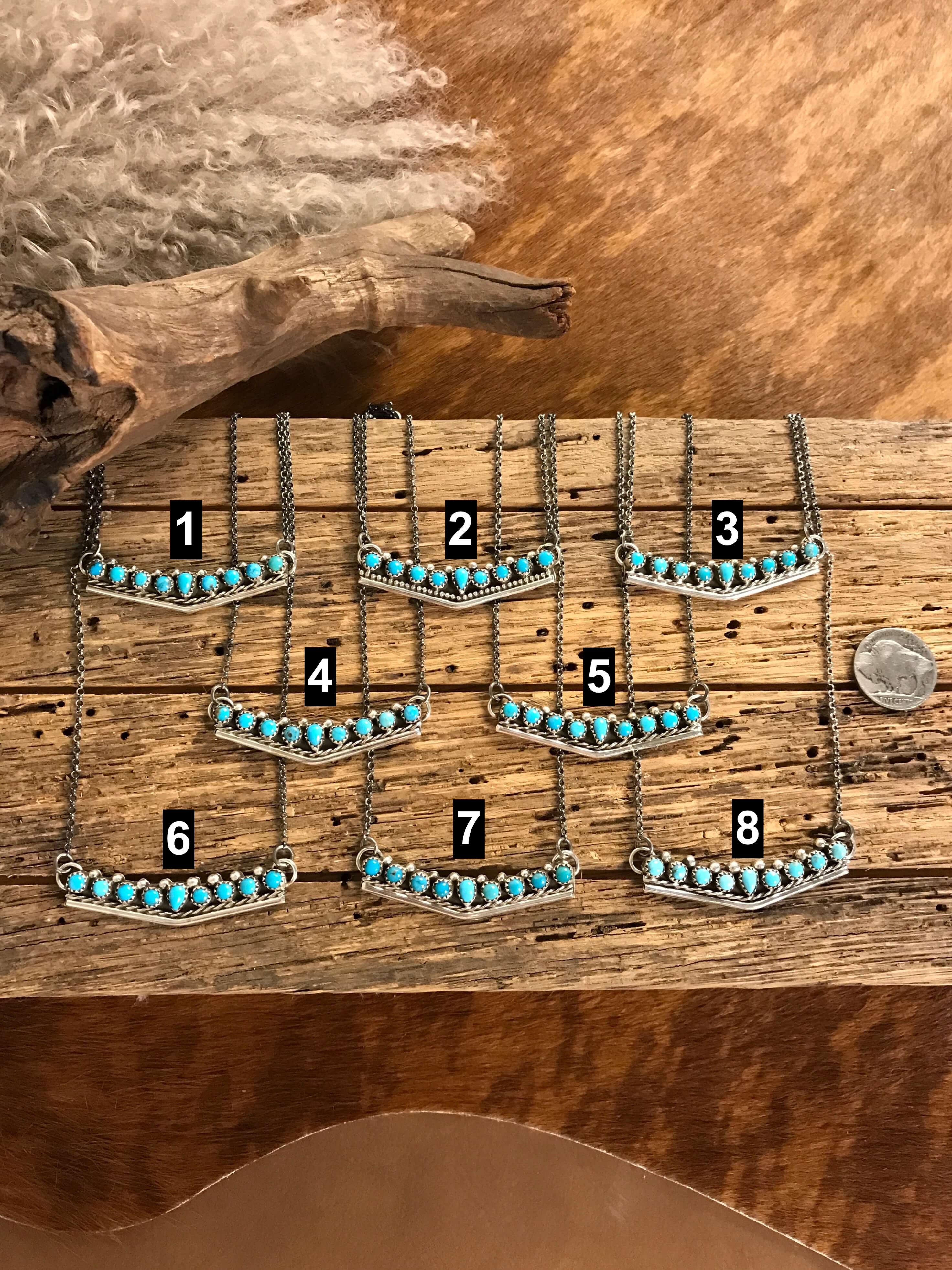 The Valdina Necklaces-Necklaces-Calli Co., Turquoise and Silver Jewelry, Native American Handmade, Zuni Tribe, Navajo Tribe, Brock Texas