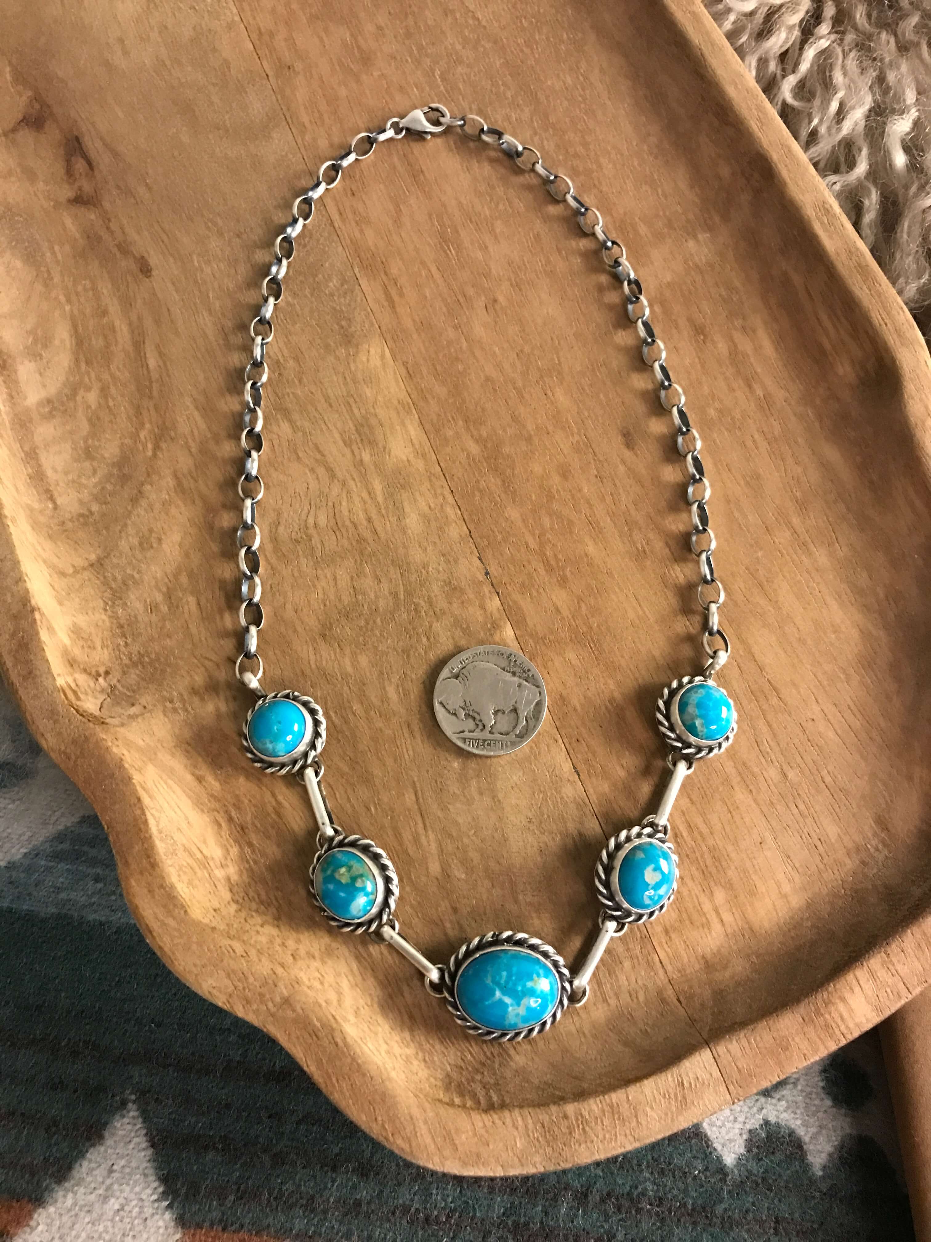The Sutton Necklace, 5-Necklaces-Calli Co., Turquoise and Silver Jewelry, Native American Handmade, Zuni Tribe, Navajo Tribe, Brock Texas