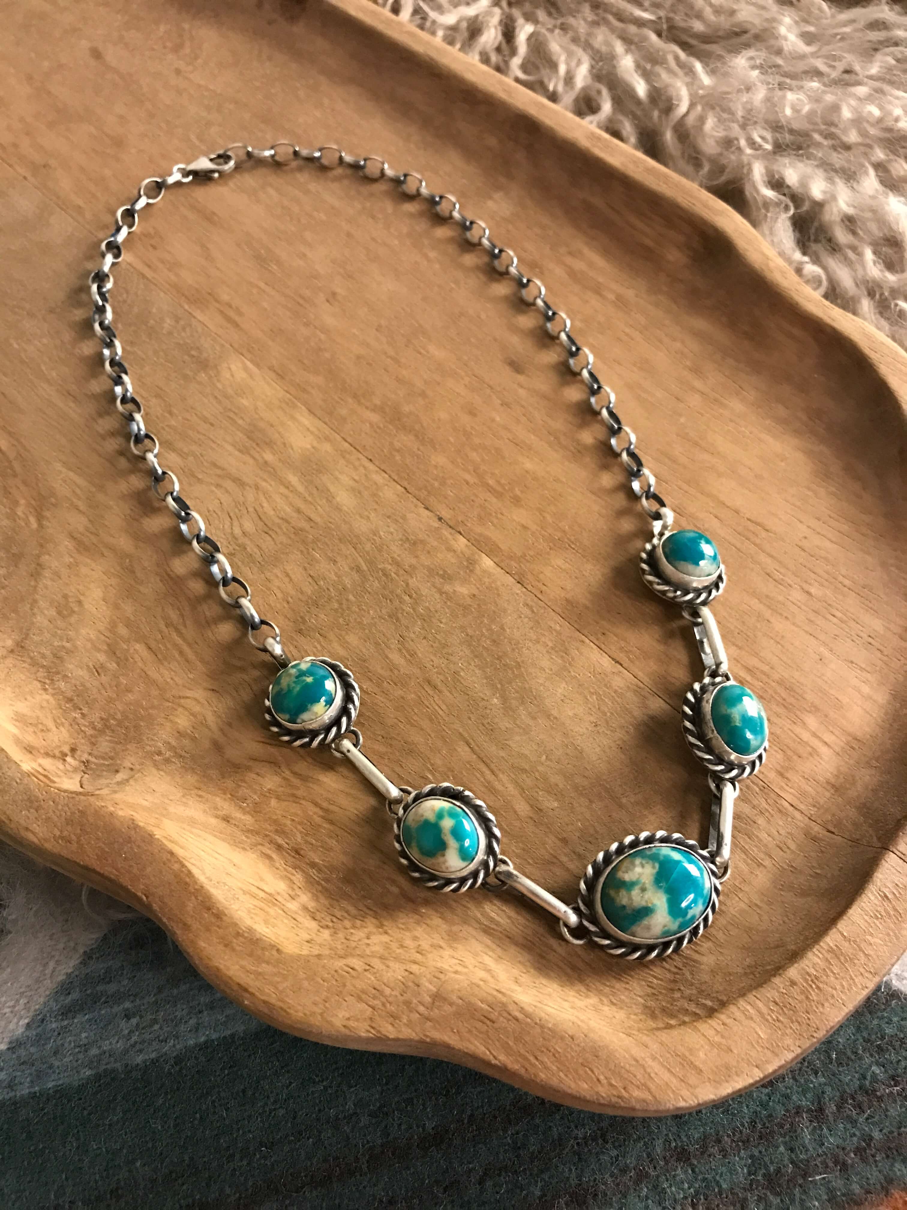 The Sutton Necklace, 6-Necklaces-Calli Co., Turquoise and Silver Jewelry, Native American Handmade, Zuni Tribe, Navajo Tribe, Brock Texas