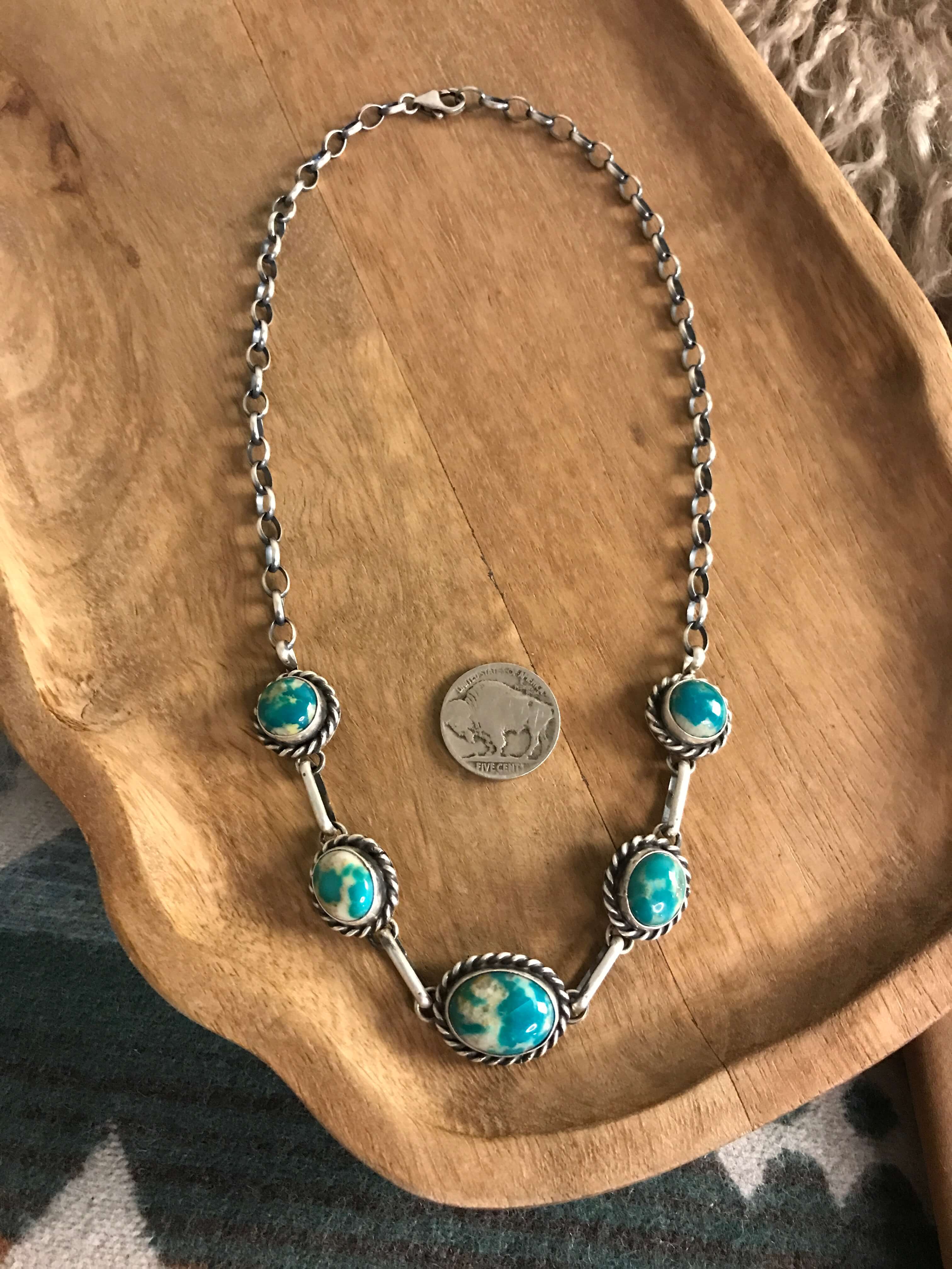 The Sutton Necklace, 6-Necklaces-Calli Co., Turquoise and Silver Jewelry, Native American Handmade, Zuni Tribe, Navajo Tribe, Brock Texas