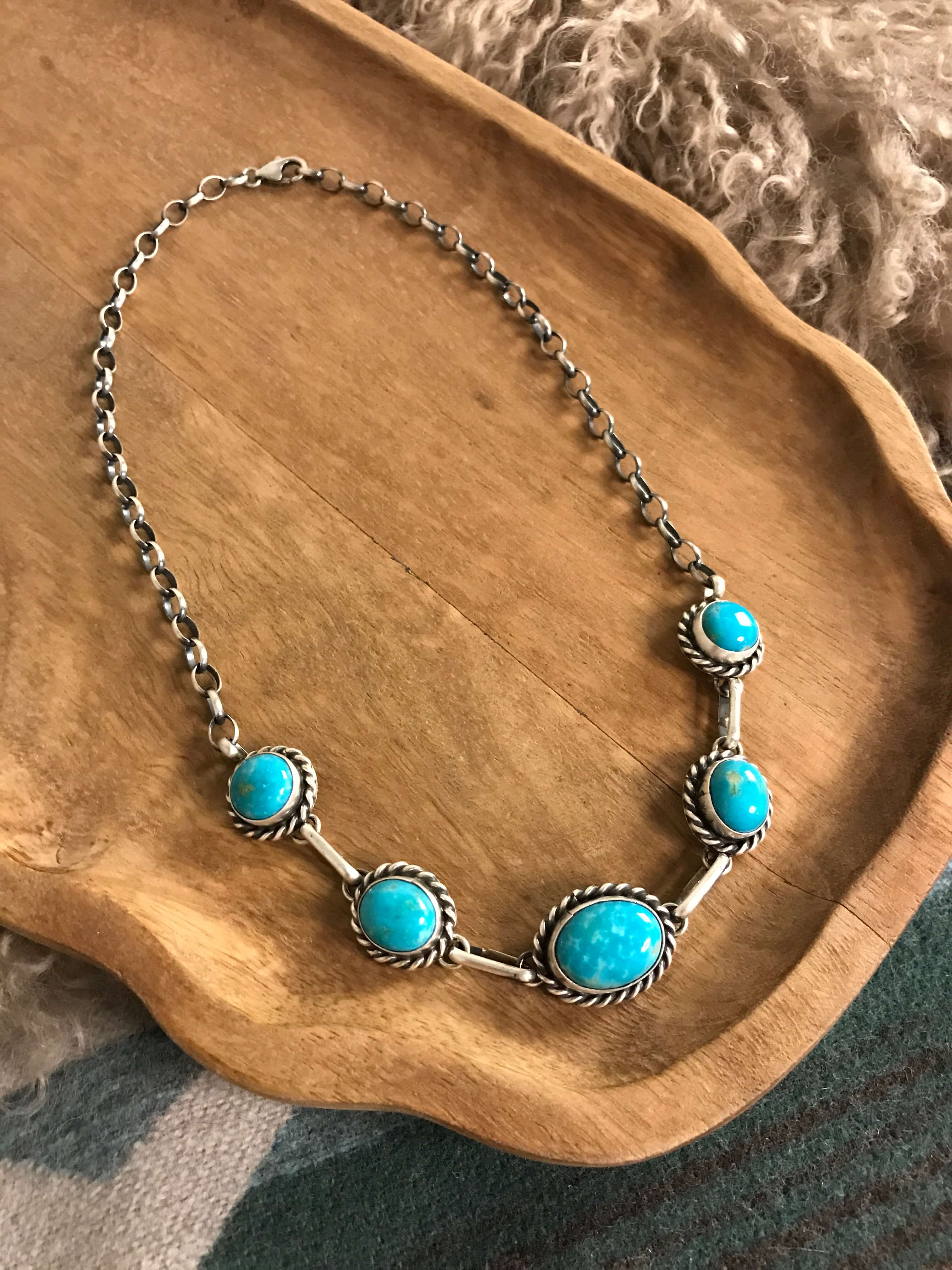 The Sutton Necklace, 9-Necklaces-Calli Co., Turquoise and Silver Jewelry, Native American Handmade, Zuni Tribe, Navajo Tribe, Brock Texas