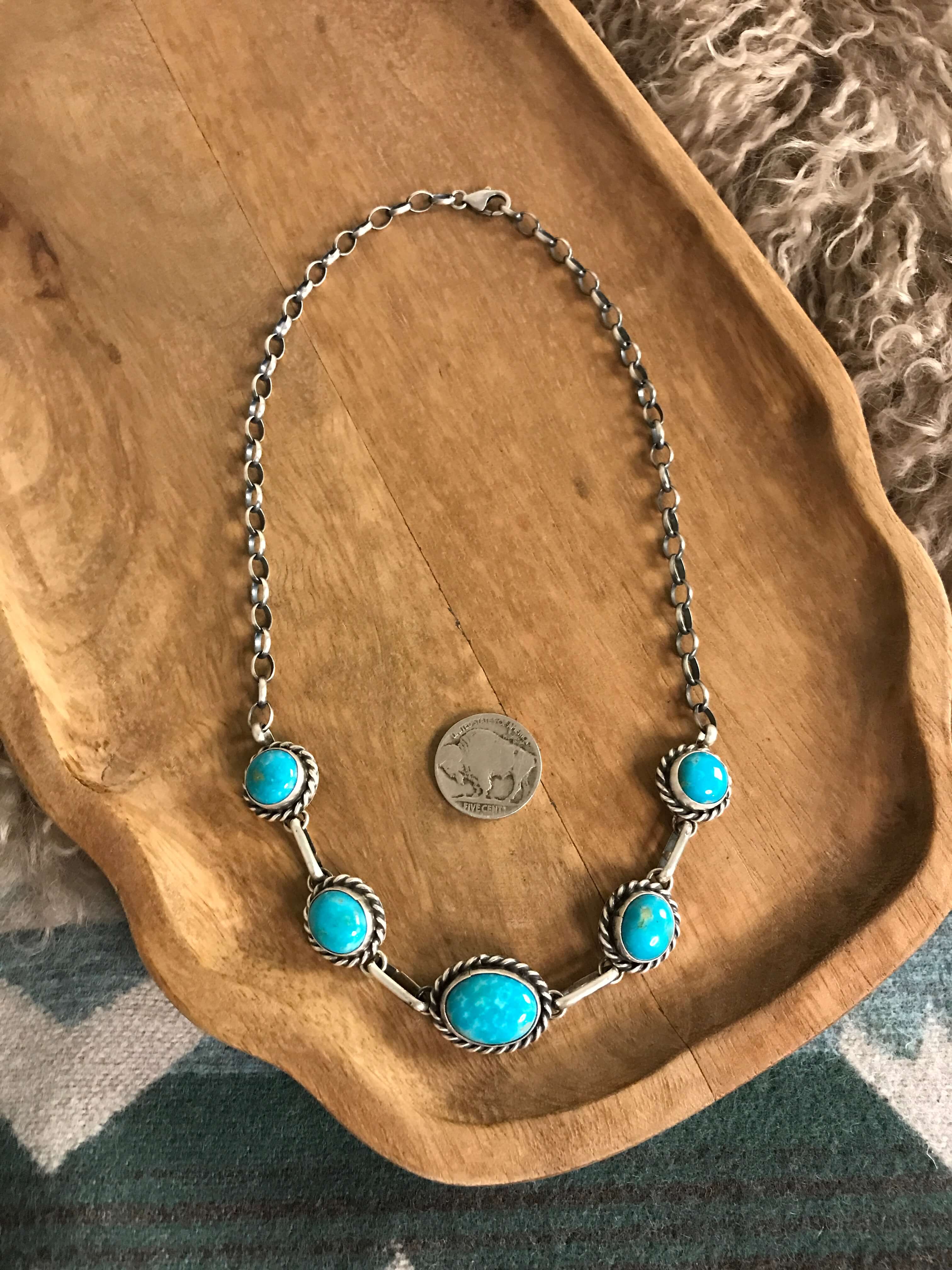 The Sutton Necklace, 9-Necklaces-Calli Co., Turquoise and Silver Jewelry, Native American Handmade, Zuni Tribe, Navajo Tribe, Brock Texas