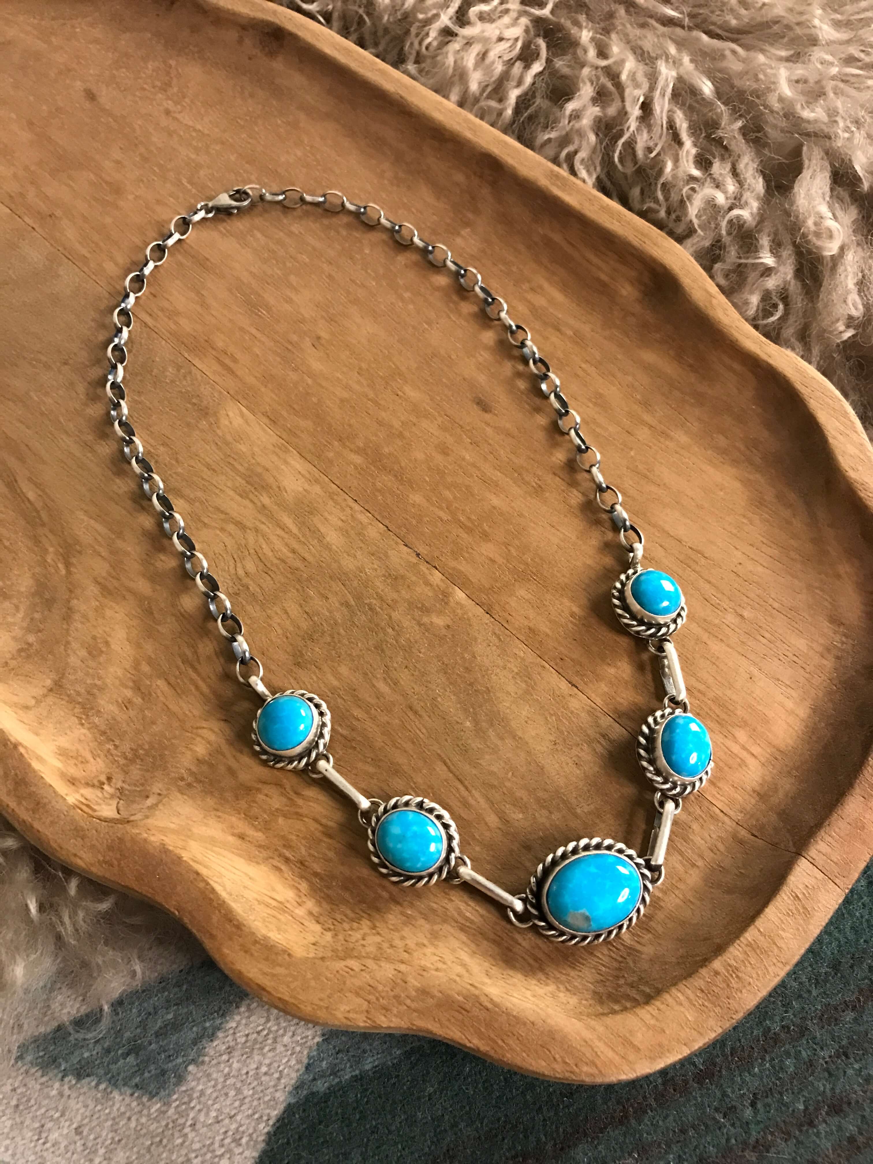 The Sutton Necklace, 10-Necklaces-Calli Co., Turquoise and Silver Jewelry, Native American Handmade, Zuni Tribe, Navajo Tribe, Brock Texas