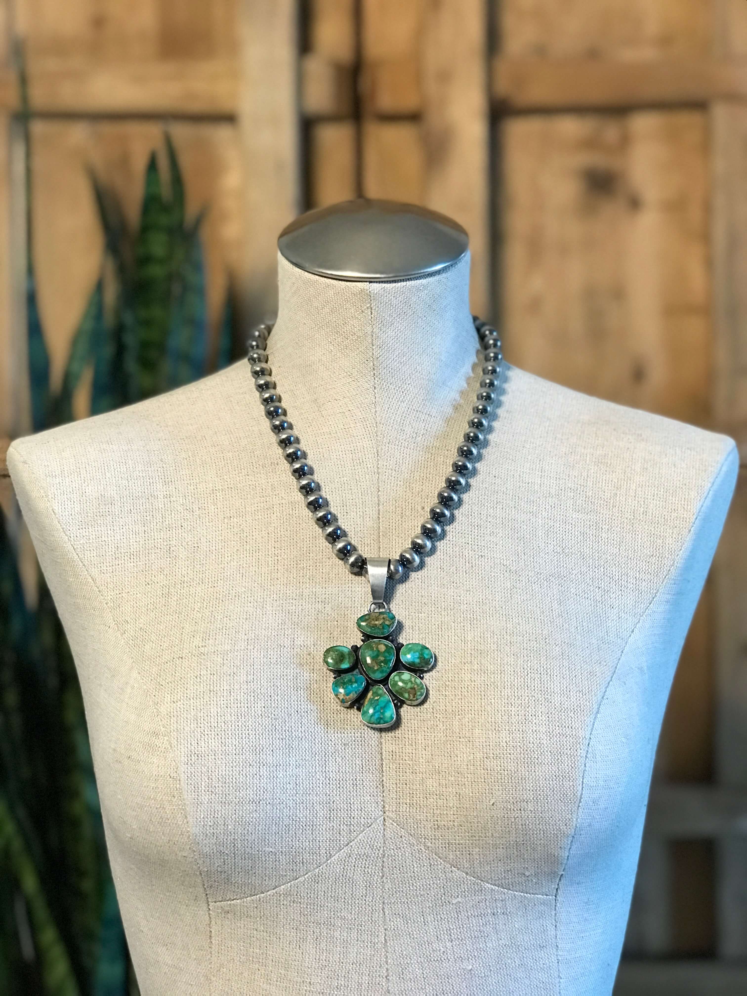 The Cumberland Pendant-Pendants-Calli Co., Turquoise and Silver Jewelry, Native American Handmade, Zuni Tribe, Navajo Tribe, Brock Texas